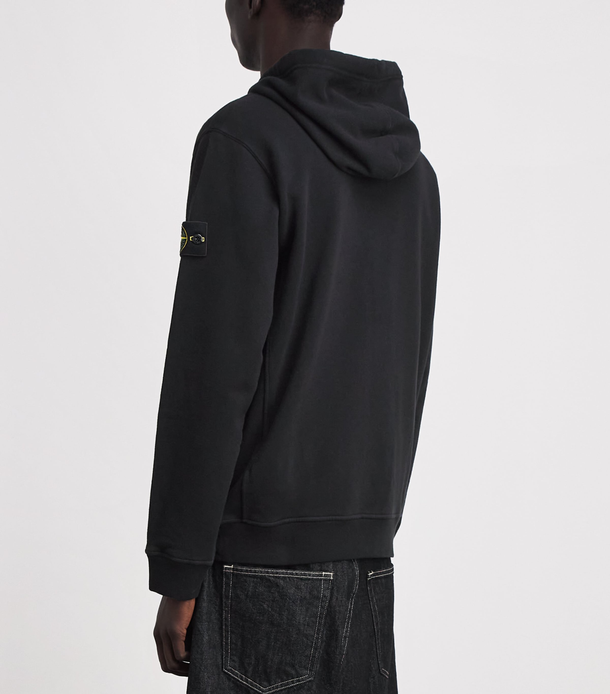 Stone Island Mens Organic Cotton Compass Hoodie Image 5