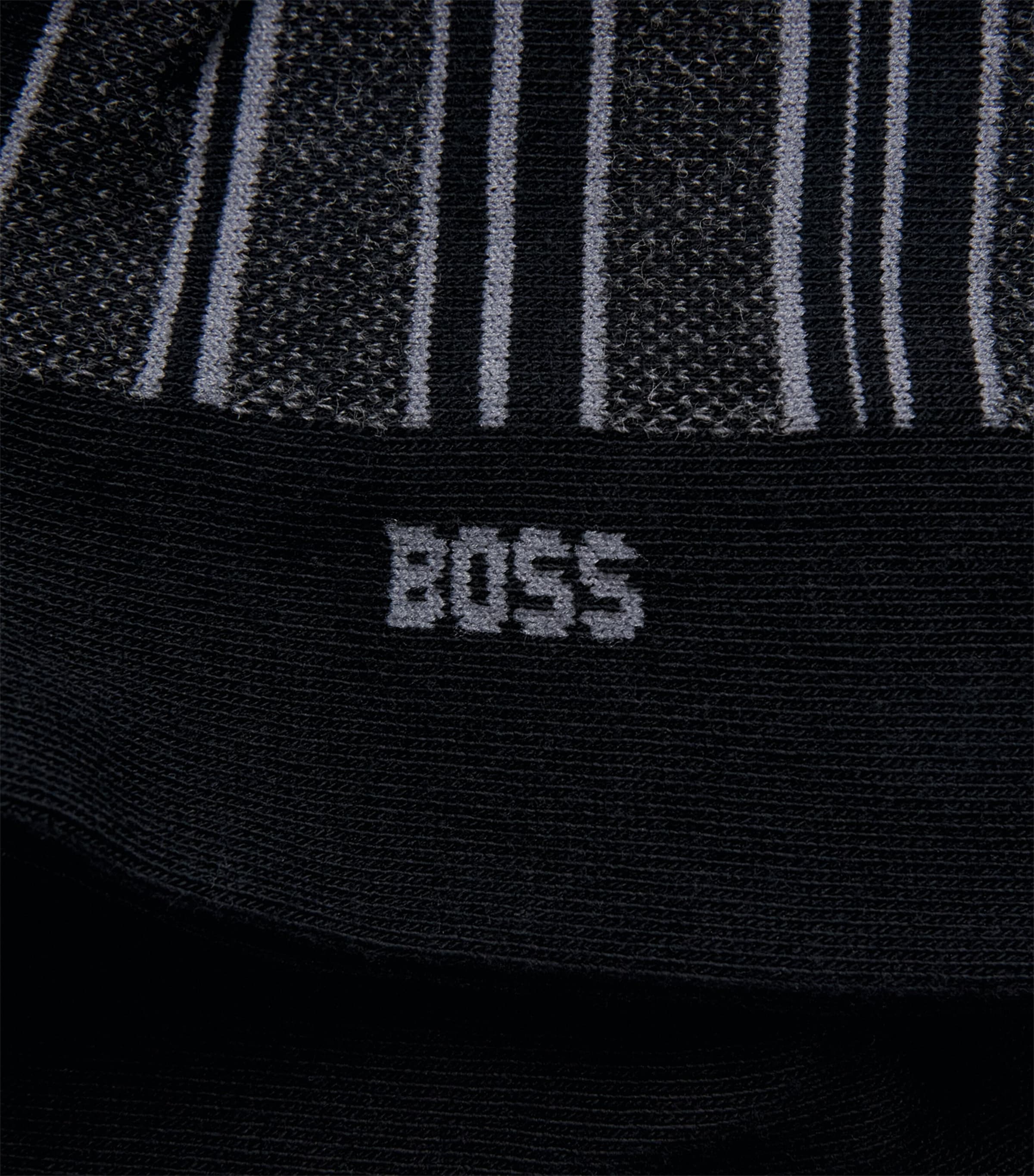BOSS Mens Stripe Mid-Calf Socks (Pack of 2) Image 2