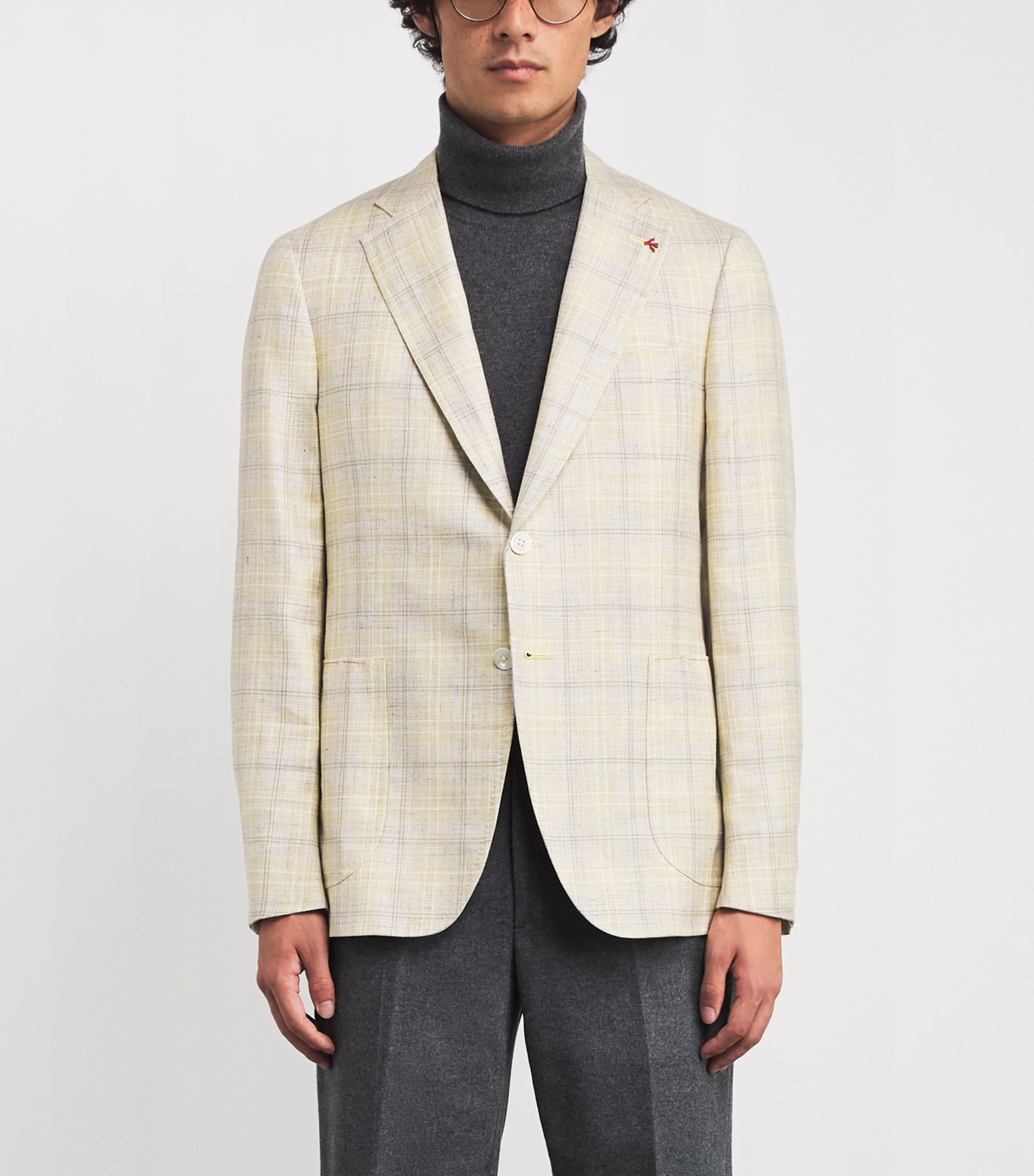 Wool-Silk-Linen Capri Blazer 050 Image 3
