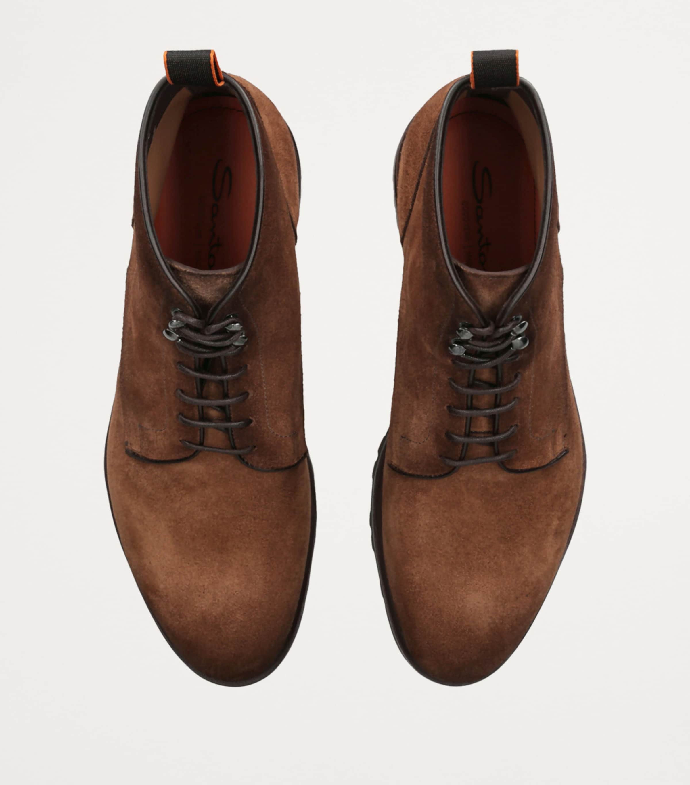 Suede Colin Lace-Up Boots BROWN Image 4