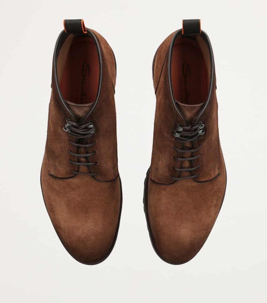 Suede Colin Lace-Up Boots BROWN Image 4