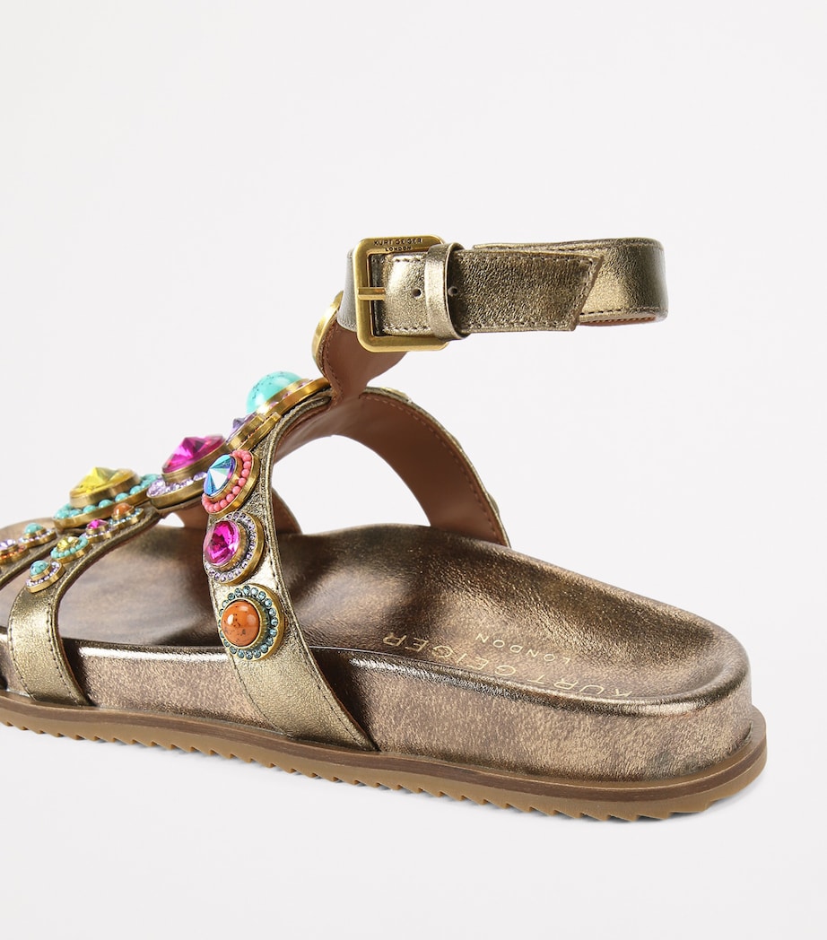 Kurt Geiger London Leather Octavia Flexi Gladiator Sandals Bronze Com Image 2