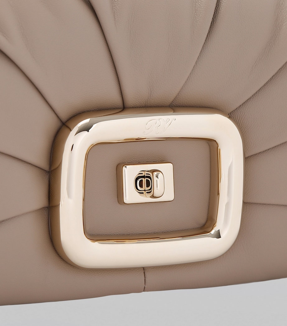 Small Leather Viv Choc Me Shoulder Bag MID BROWN Image 4