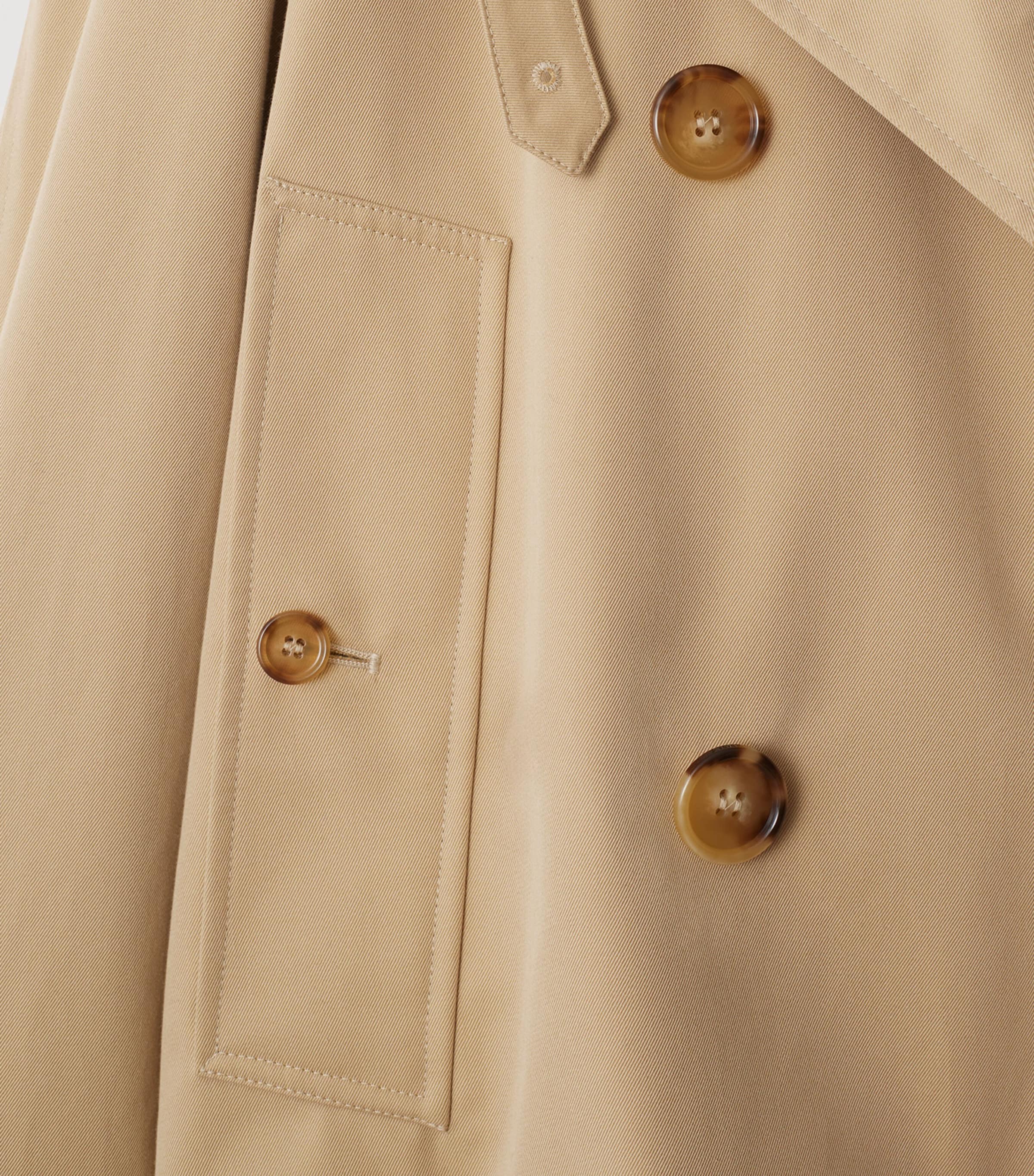 Gabardine Cropped Trench Jacket HONEY Image 7