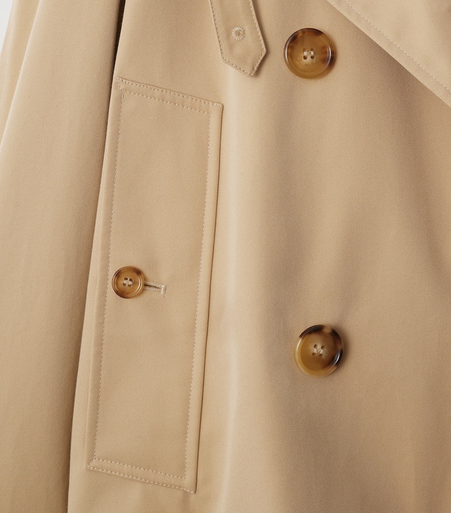 Gabardine Cropped Trench Jacket HONEY Image 7