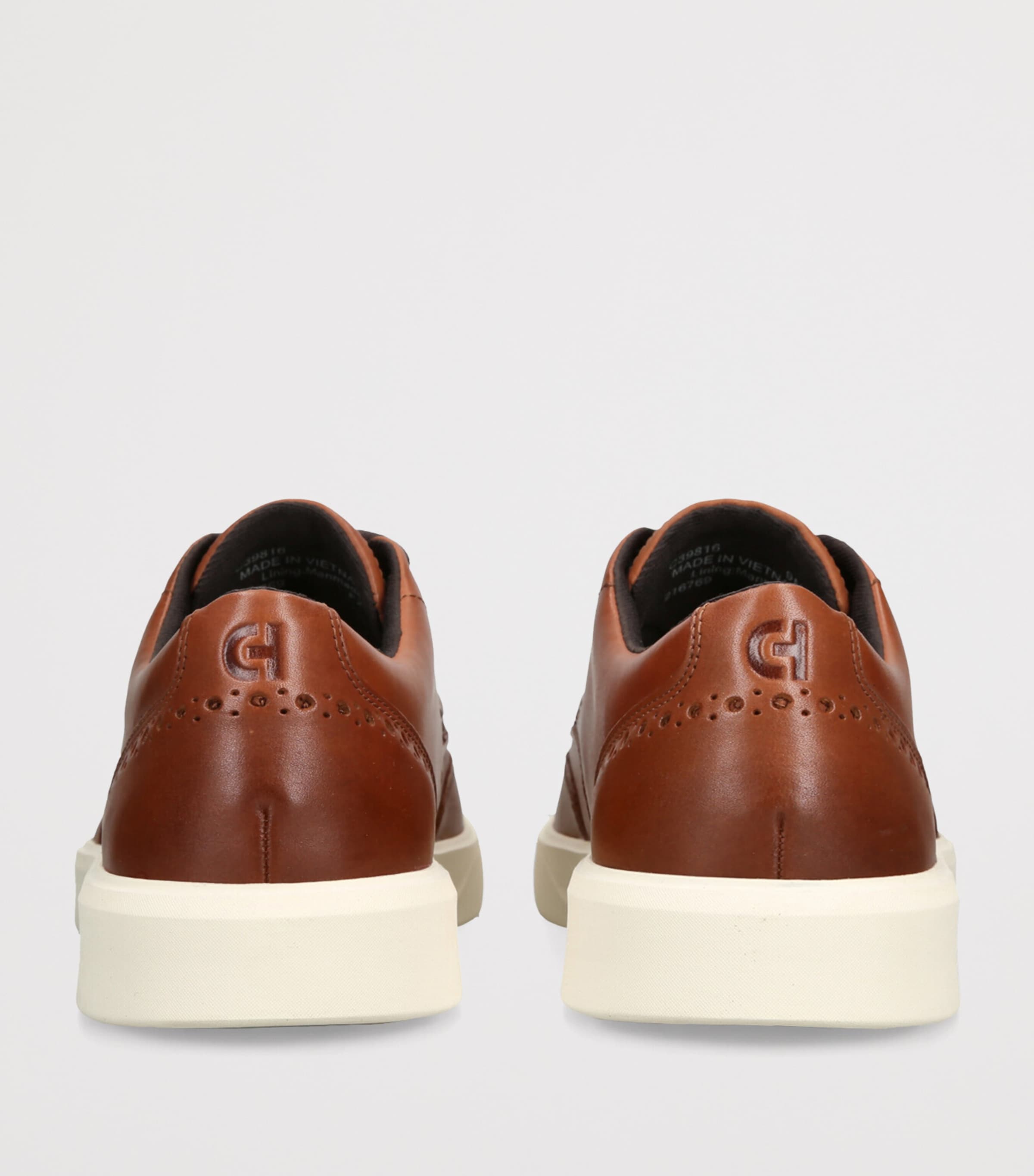 Leather Grand Crosscourt Oxford Sneakers TAN Image 2