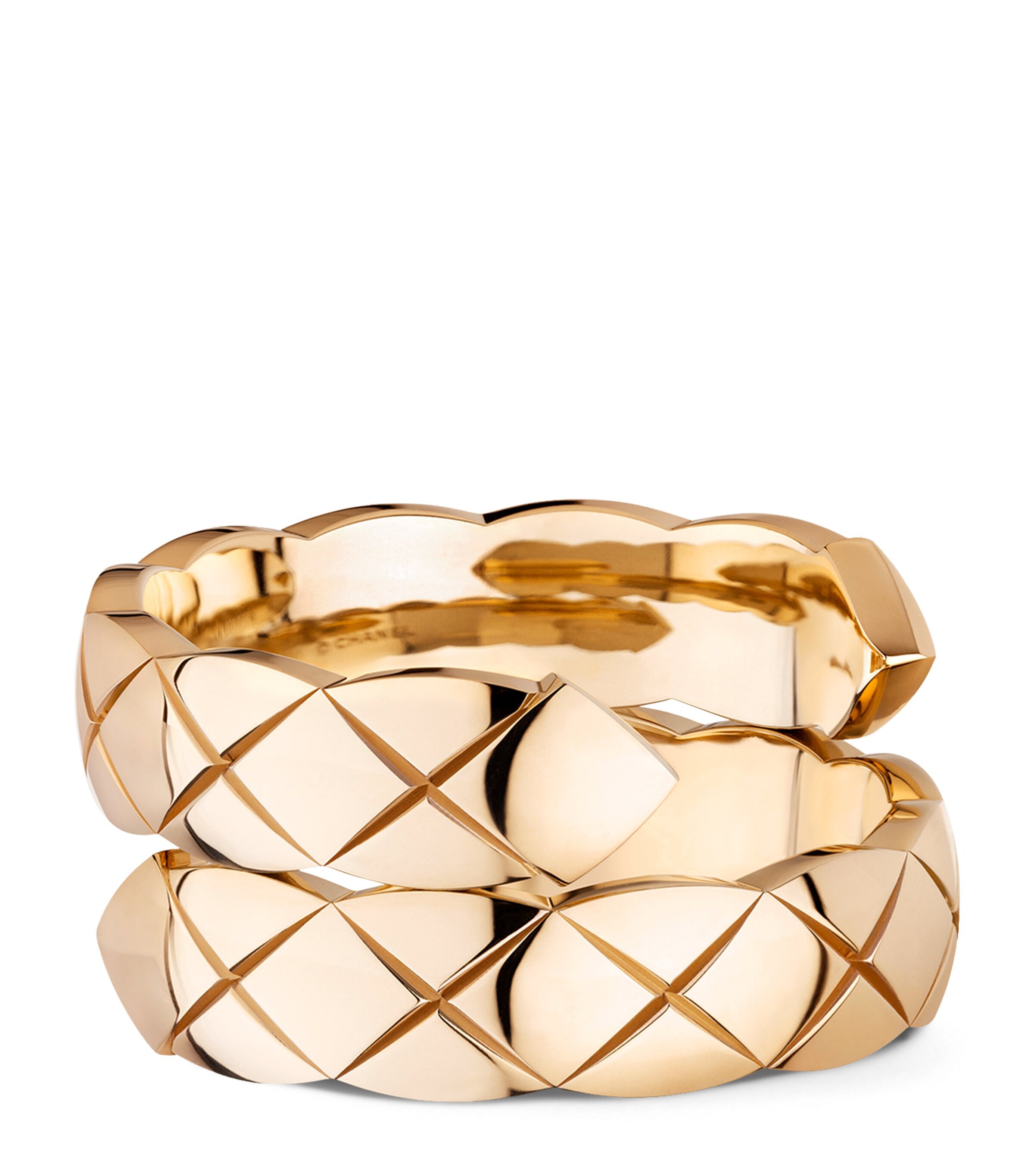 CHANEL Beige Gold and Diamond Coco Crush Ring Harrods UK