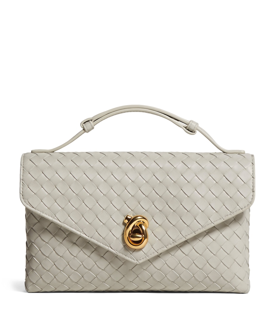Bottega Veneta Leather Knot Lock Top-Handle Bag Image 1