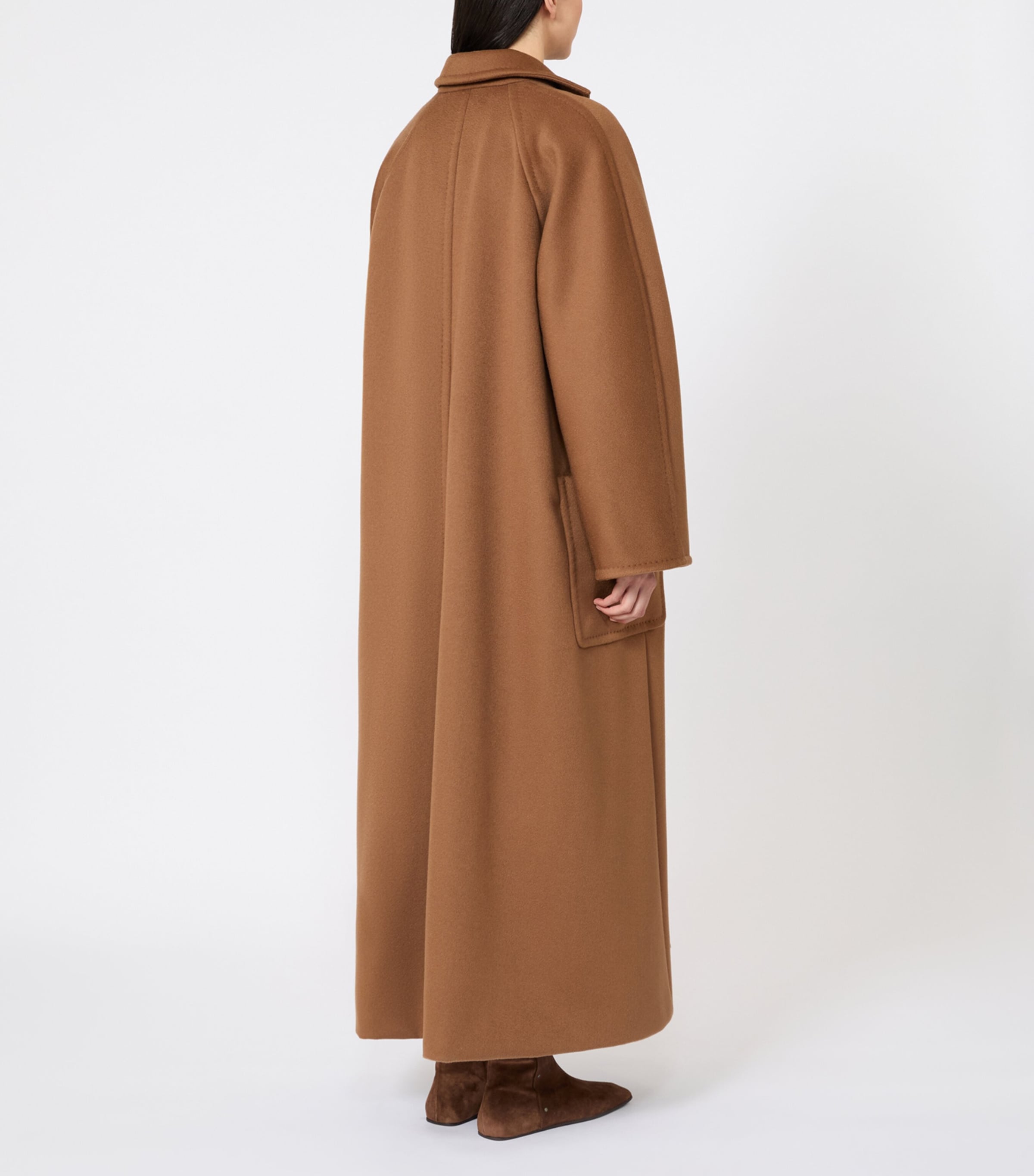 Max Mara Womens Cashmere Long Coat Camel Image 3
