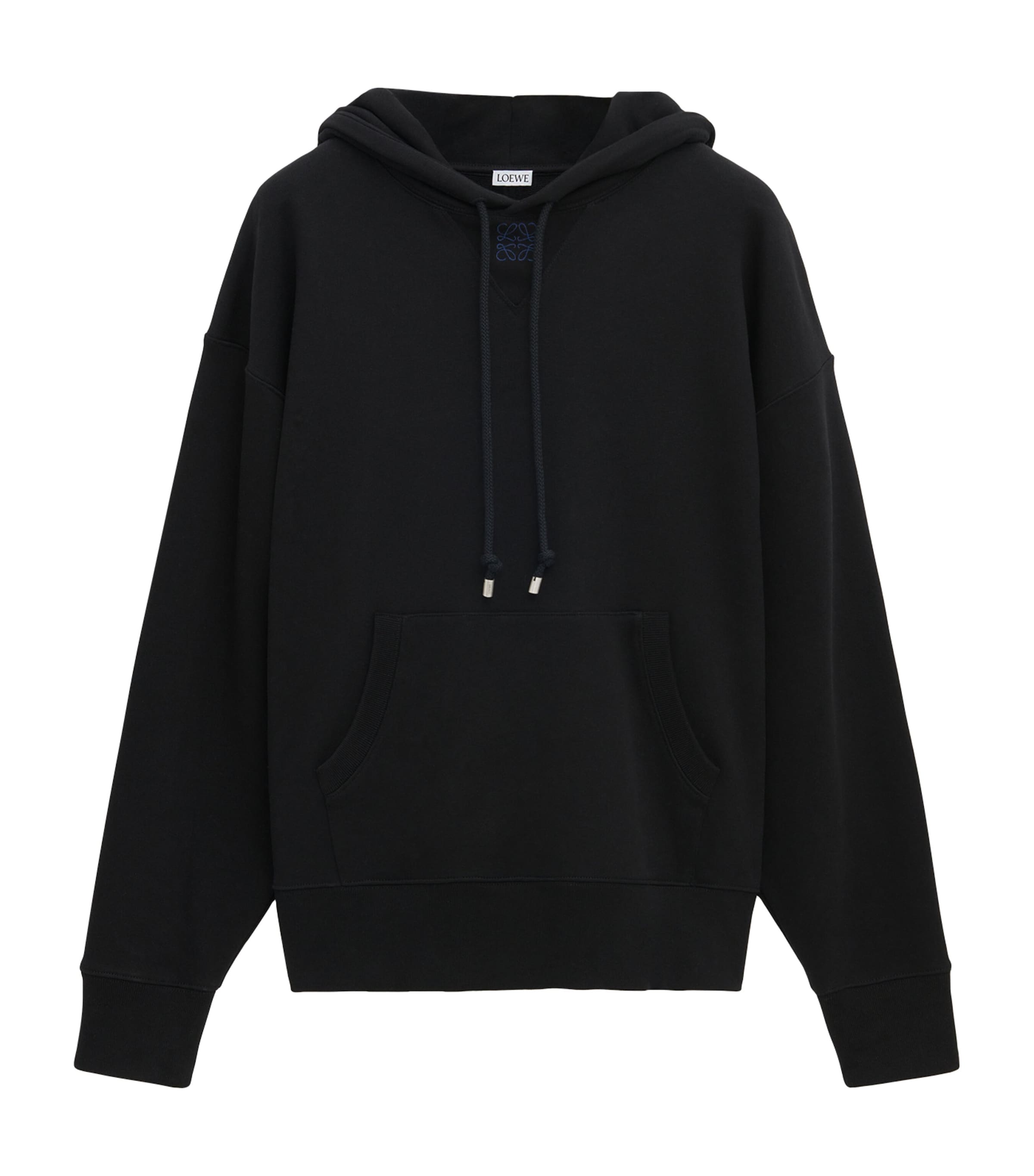 Loewe Cotton Anagram Hoodie In Black