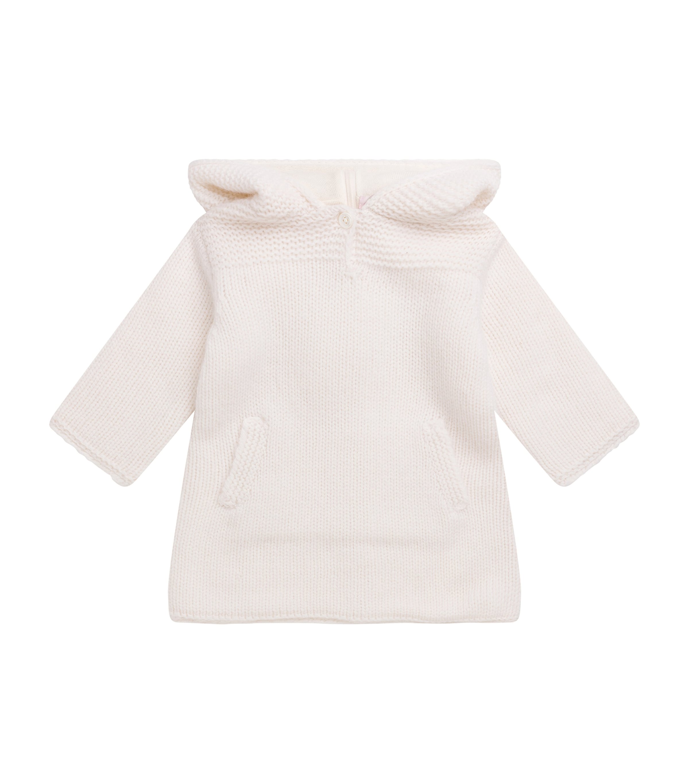 Bonpoint Cashmere Hooded Sweater (3-18 Months) Blanc Lait Image 1