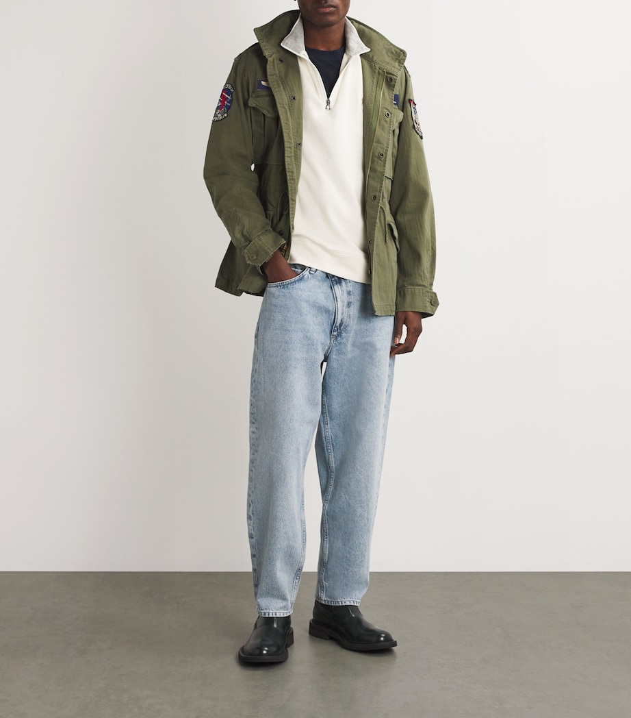 Cotton-Blend Quarter-Zip Sweater NATURAL Image 2