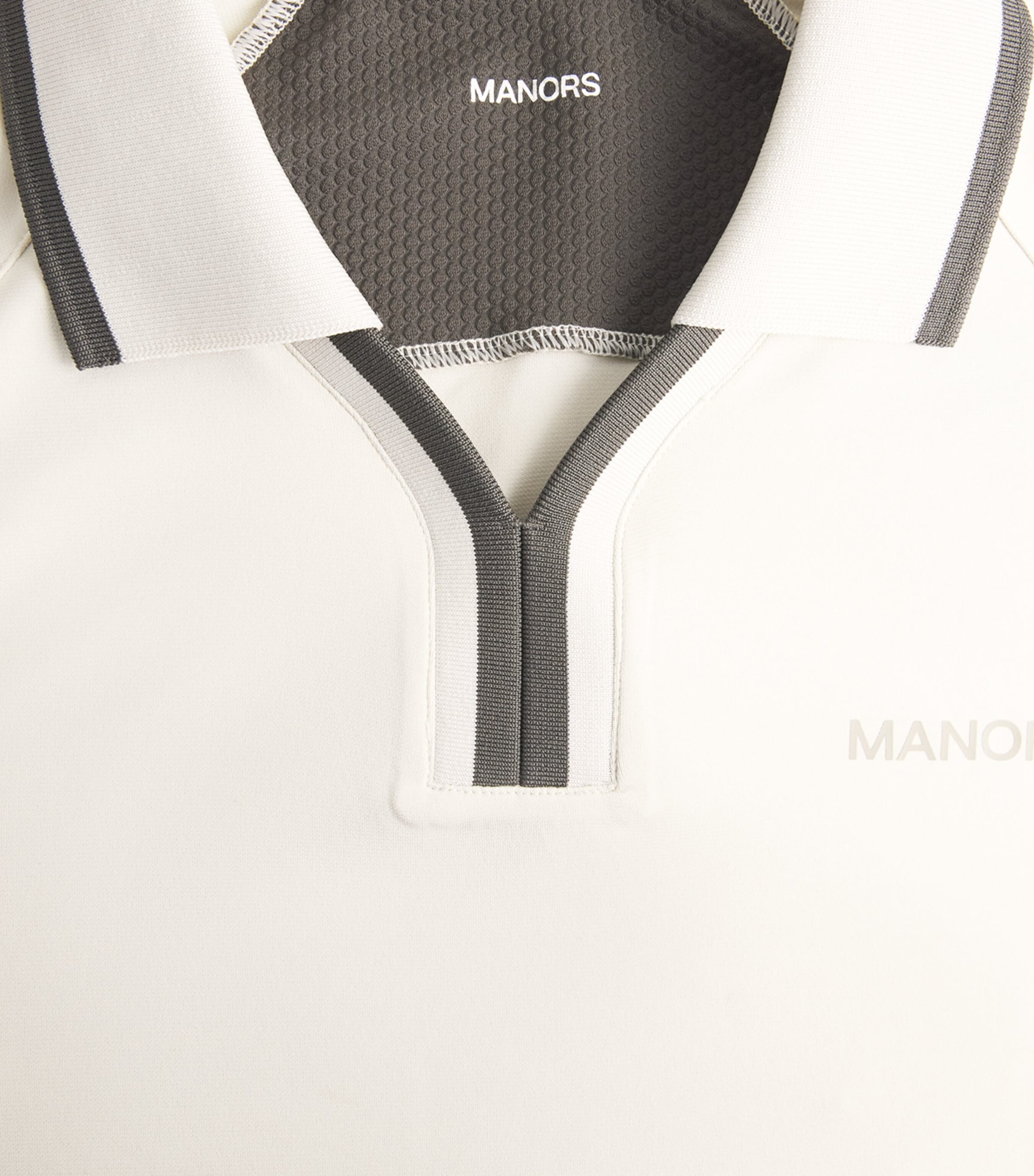 Manors Mens Seawool Club Polo Shirt Pebble Image 6