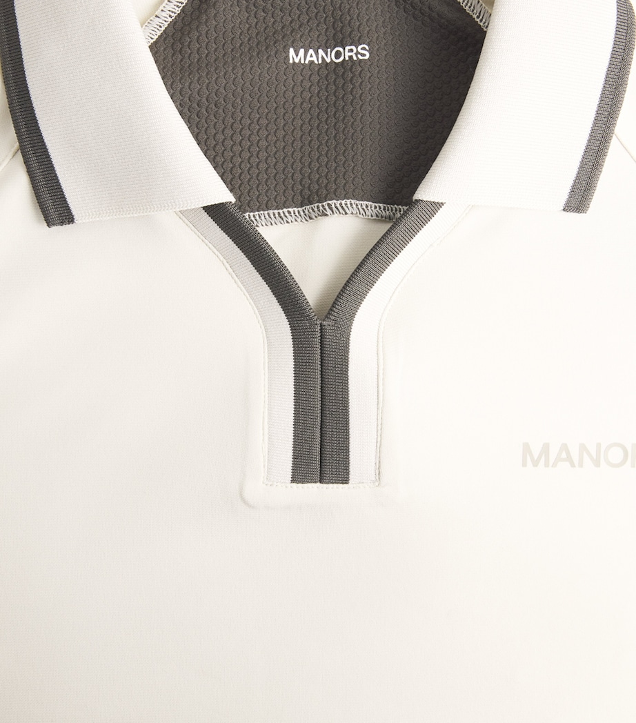 Manors Mens Seawool Club Polo Shirt Pebble Image 6