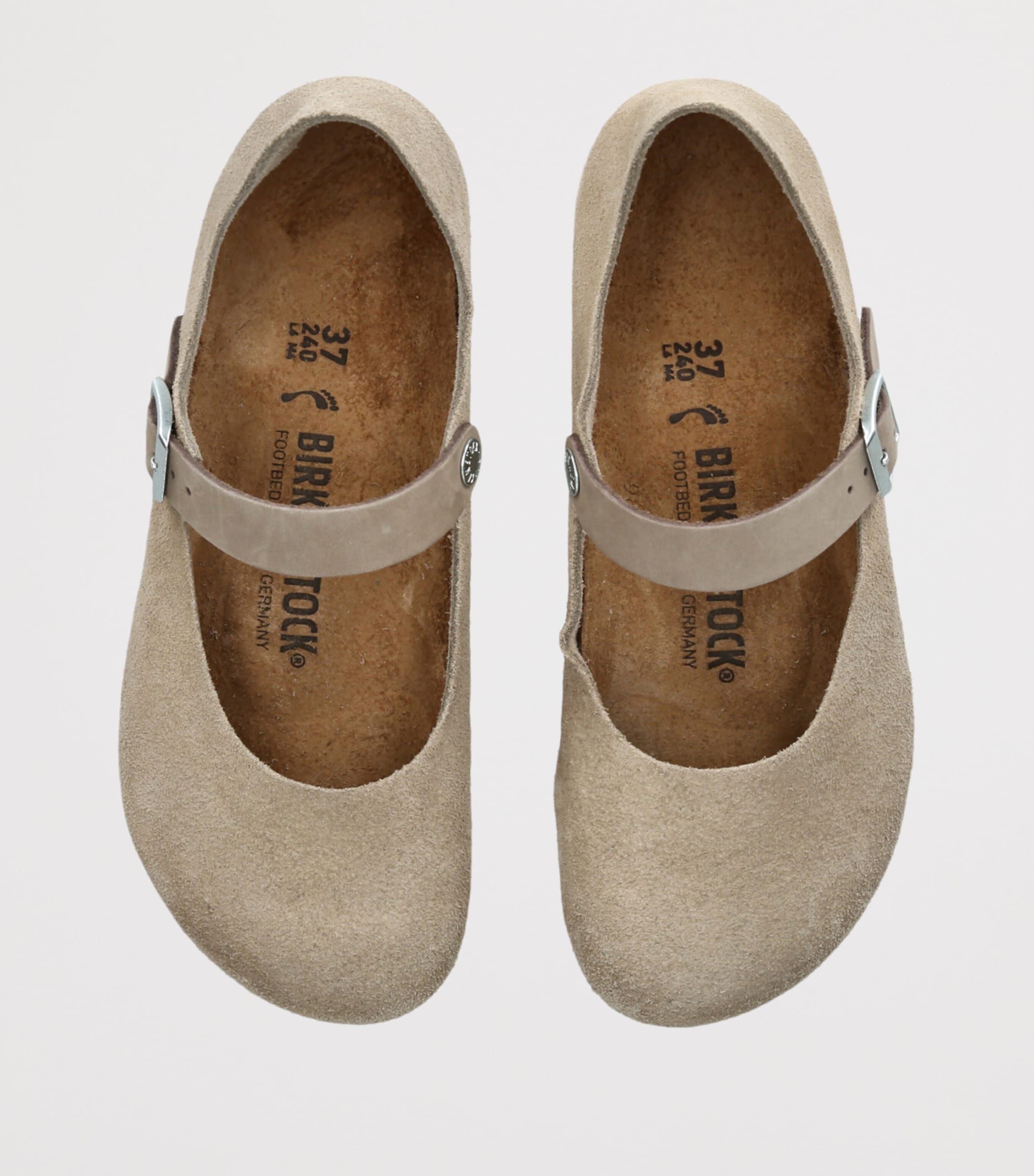 Birkenstock Suede Mantova Sandals Taupe Image 4