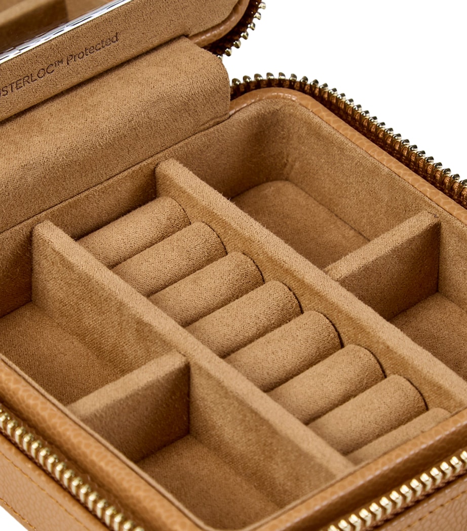 WOLF Lauren Travel Jewellery Case Caramel Image 5