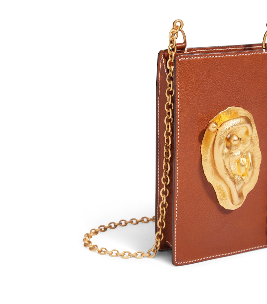 Leather Ear Phone Pouch 806 CARAMEL Image 5