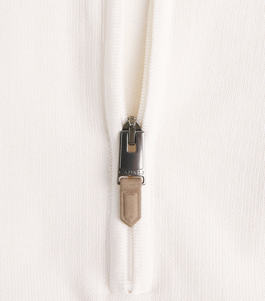 Cotton Zipped Polo Shirt 1 Image 5