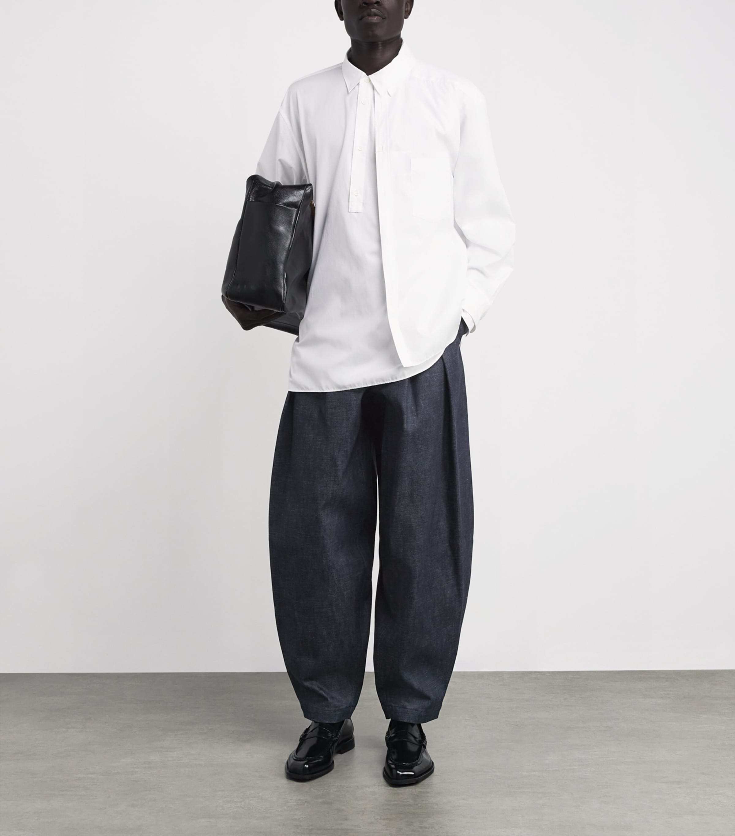 Comme Des Garçons Homme Plus Blue Pleated Wide-Leg Jeans | Harrods US