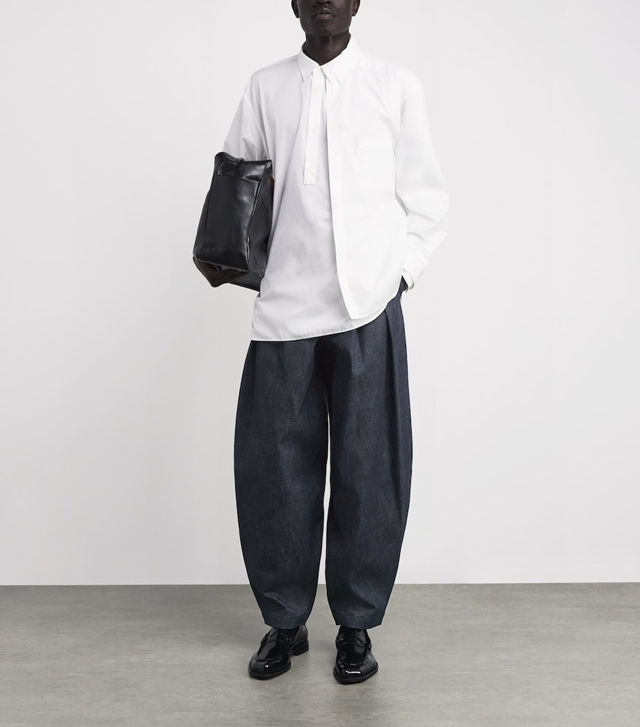 Pleated Wide-Leg Jeans INDIGO Image 2