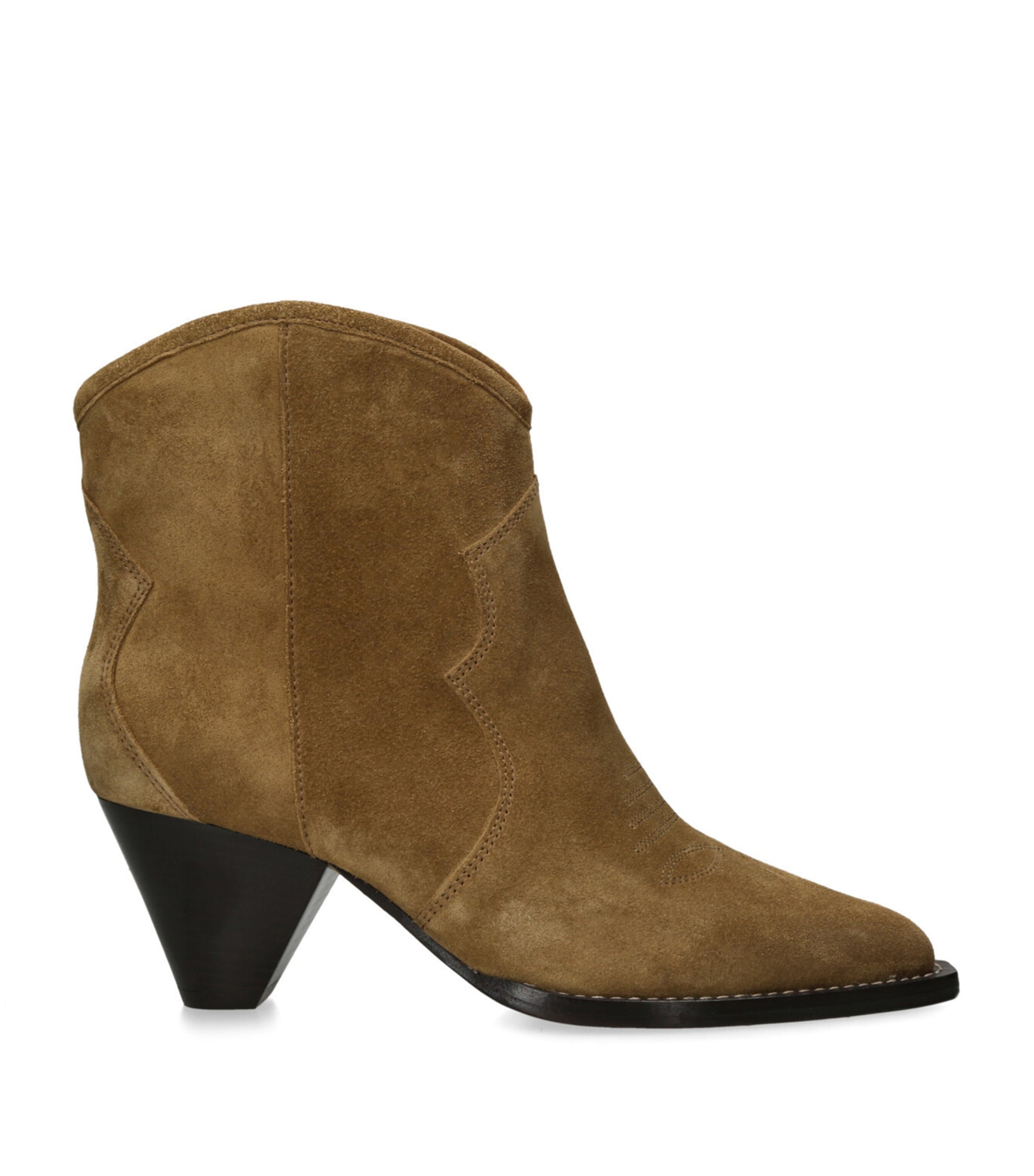 Shop Isabel Marant Suede Darizo Ankle Boots 50 In Brown