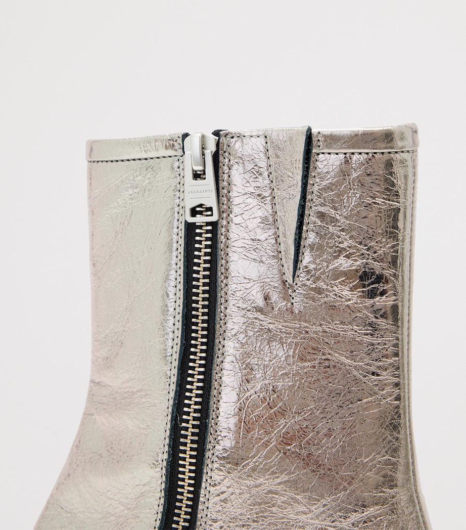 Leather Avril Boots GUNMETAL GREY Image 7