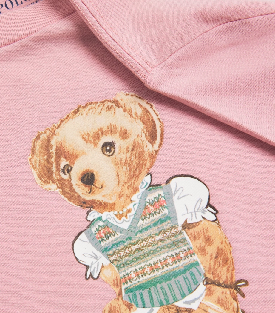 Ralph Lauren Kids Polo Bear T-Shirt (2-7 Years) Adirondack Rose Image 3