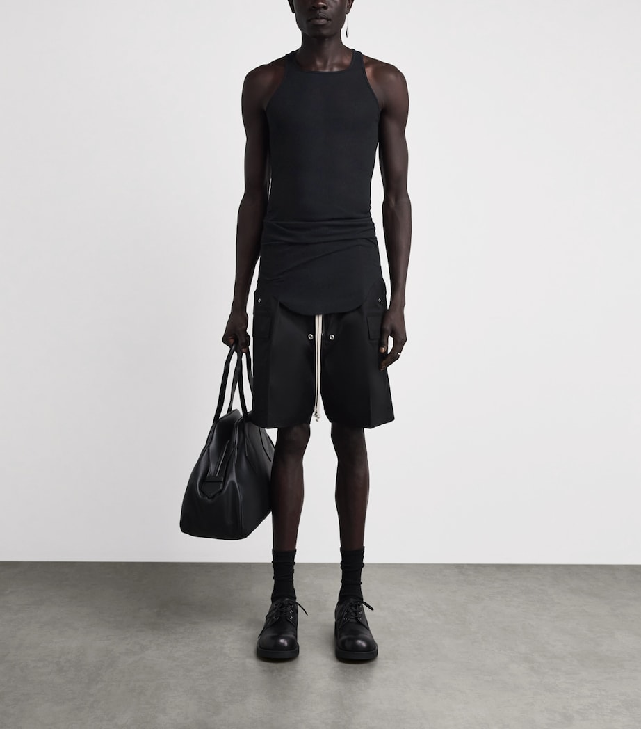 Rick Owens Mens Basic Ribbed Tank Top Black Image 2