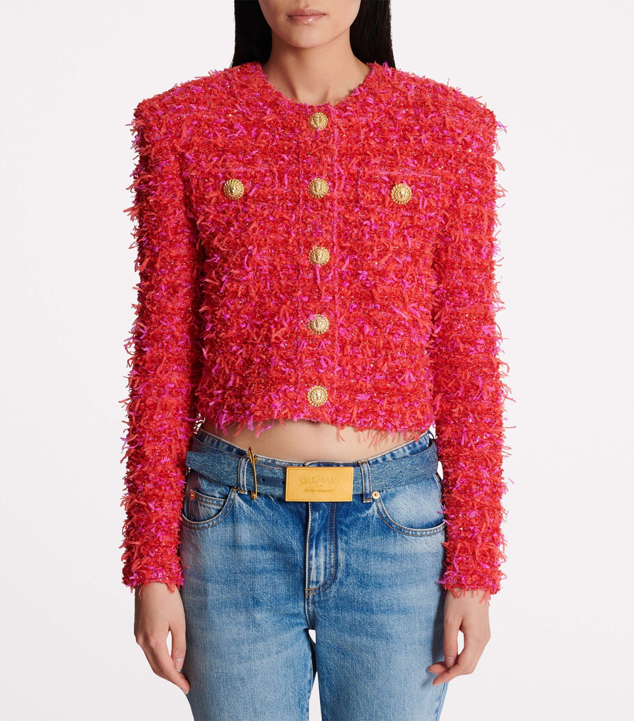 Cropped Tweed Jacket MCW ROUGE/ ROSE Image 2