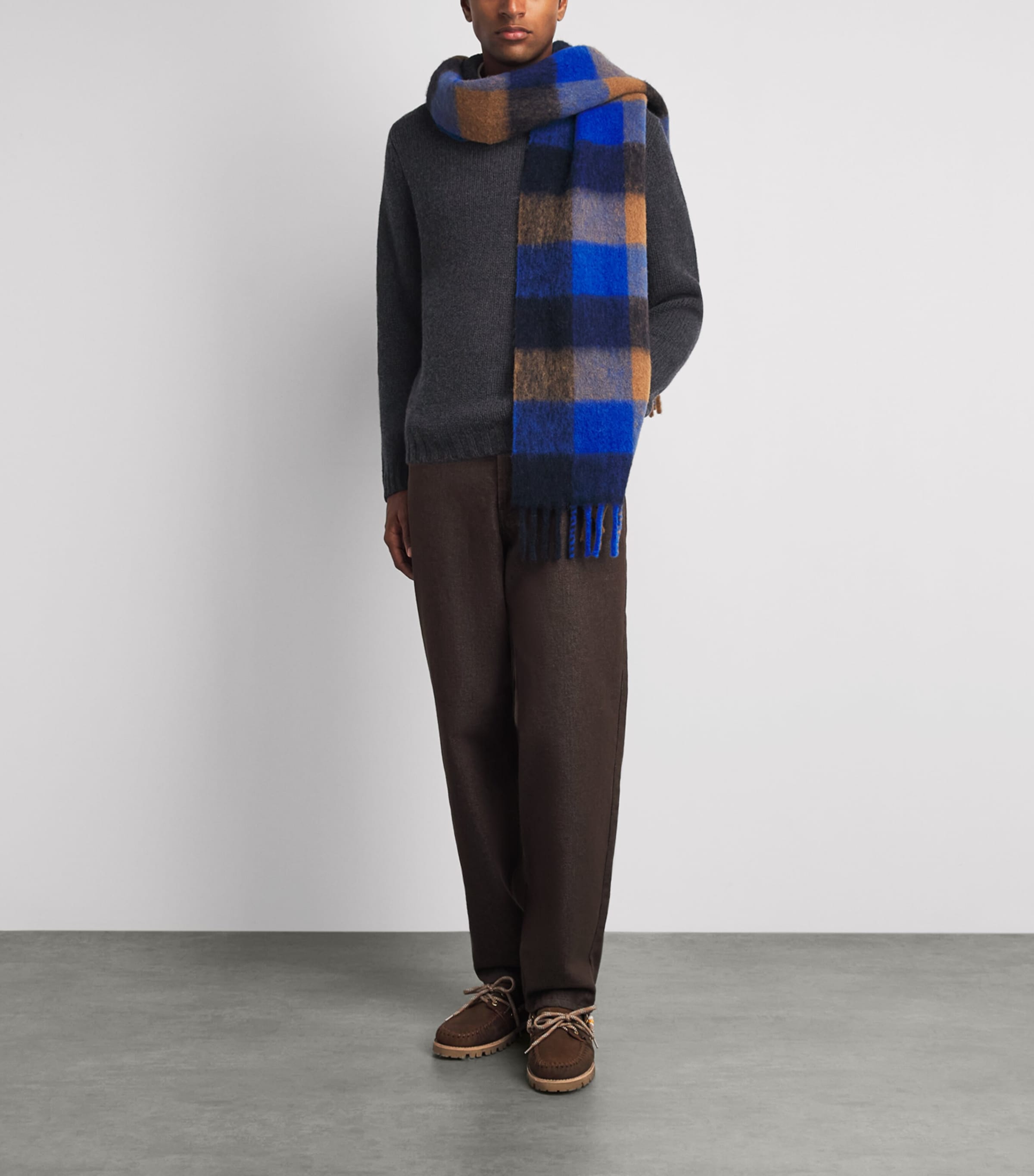 Allude Mens Cashmere Collared Sweater Image 2