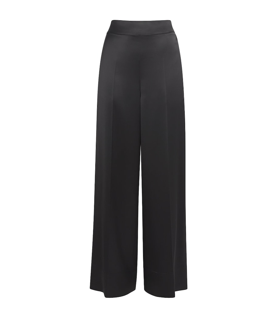 Satin Dijon Tailored Trousers BLACK Image 1