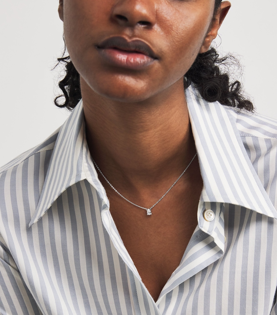 White Gold and Diamond Pendant Necklace (0.50ct) WHITE GOLD Image 2