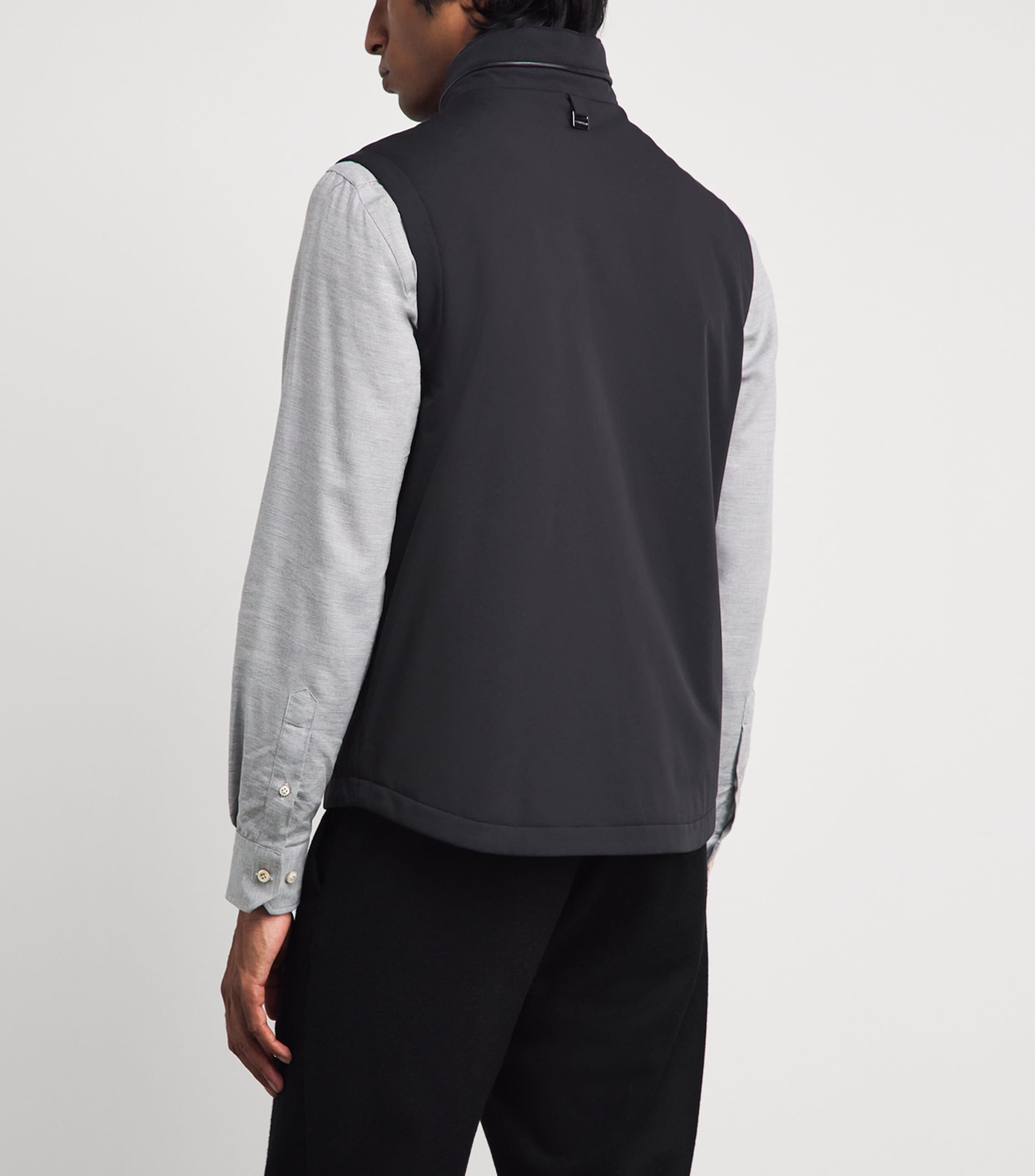 Corneliani Mens High-Neck Gilet Black Image 5