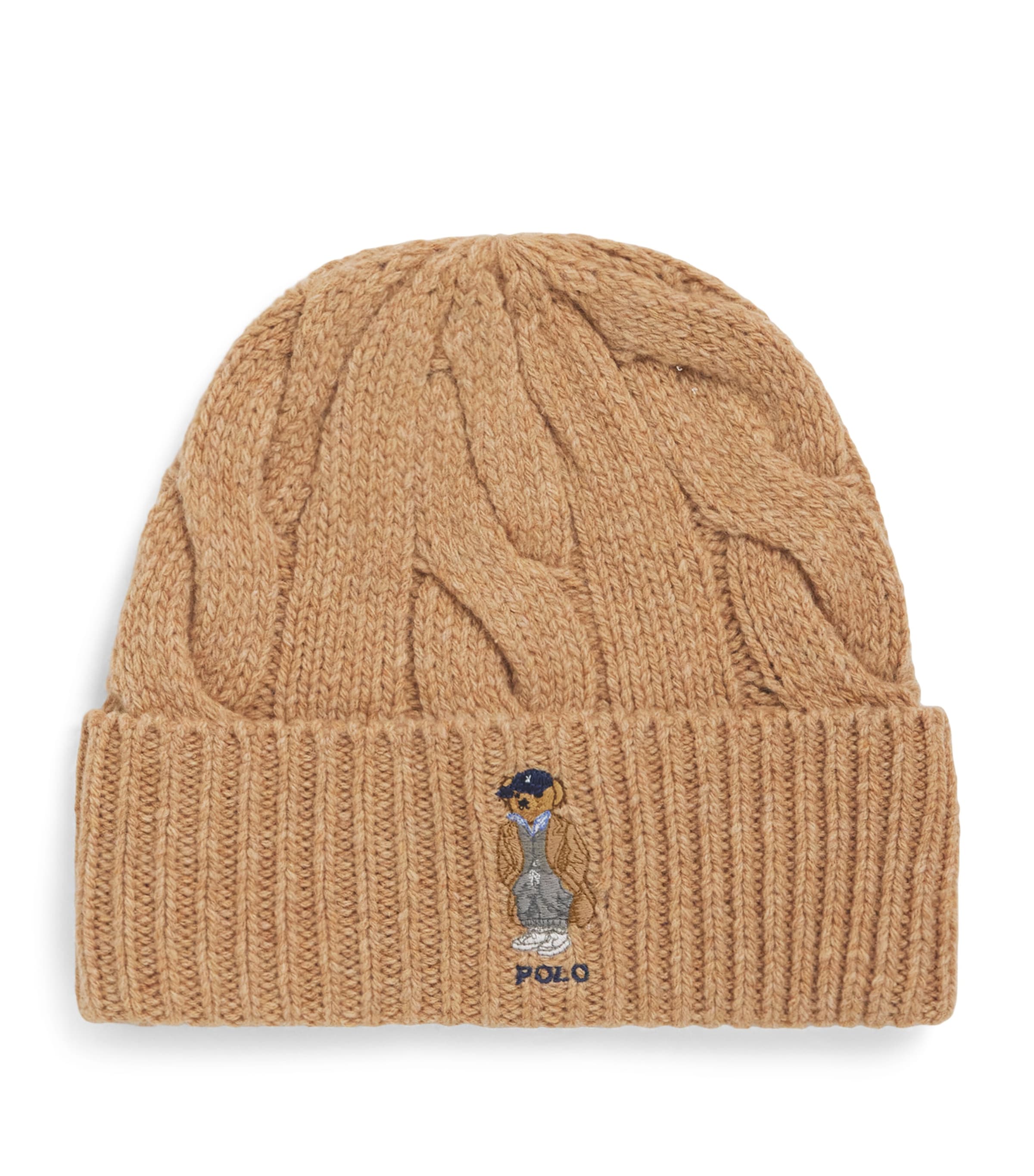 Polo Ralph Lauren Wool-blend Polo Bear Beanie In Brown