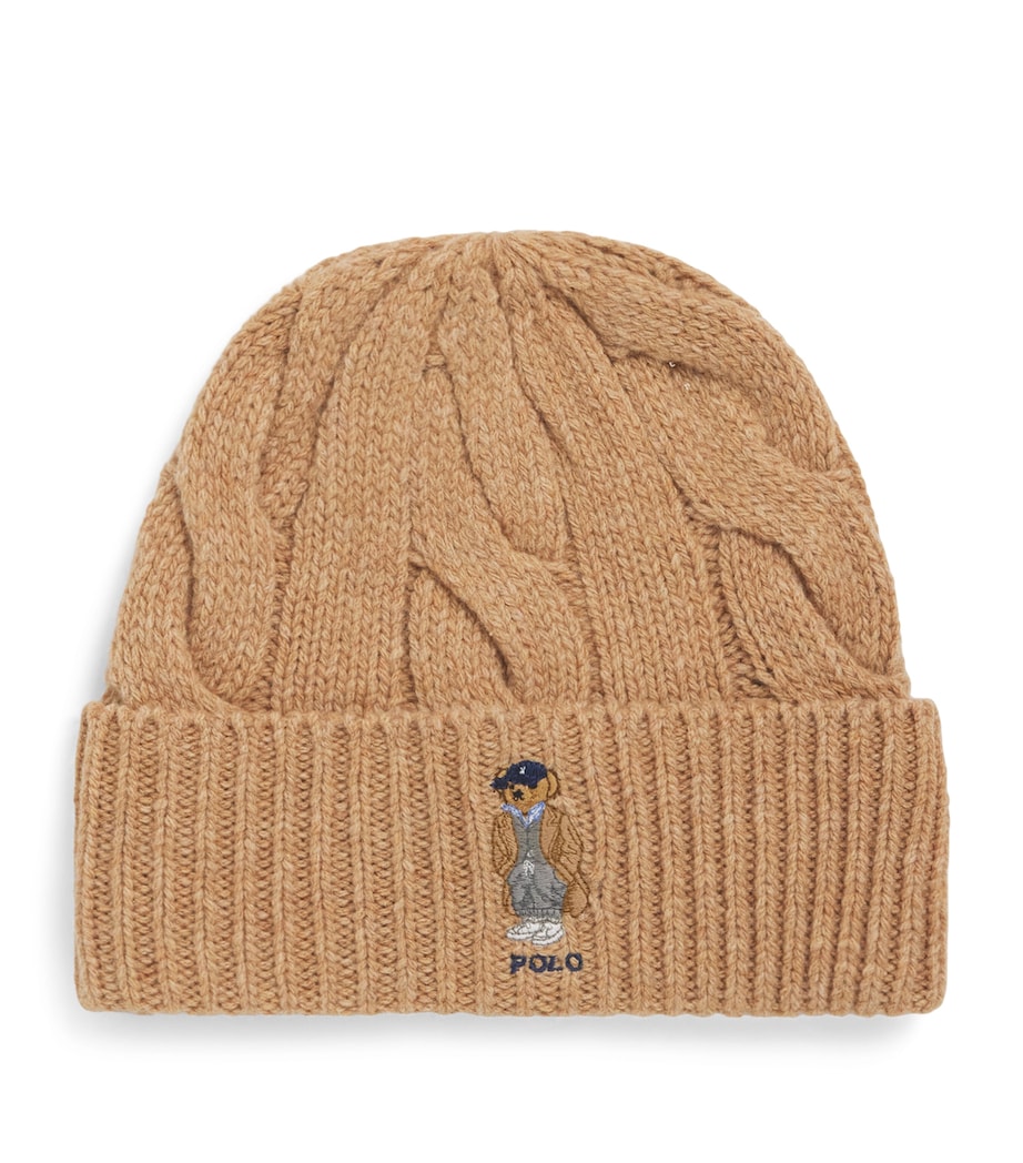 Wool-Blend Polo Bear Beanie CLASSIC CAMEL Image 1