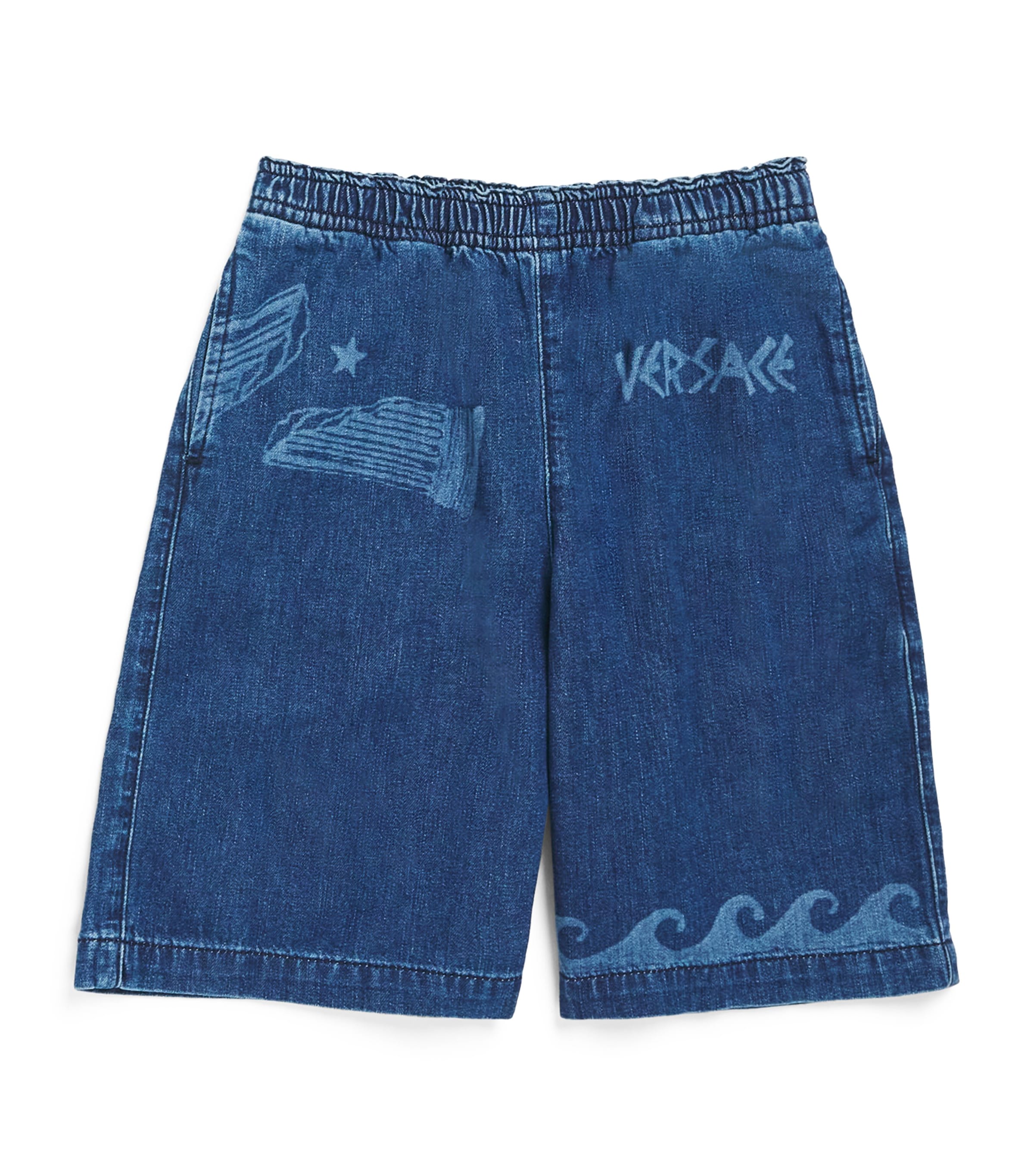 Versace Kids Medusa Denim Shorts (4-14 Years) Image 1