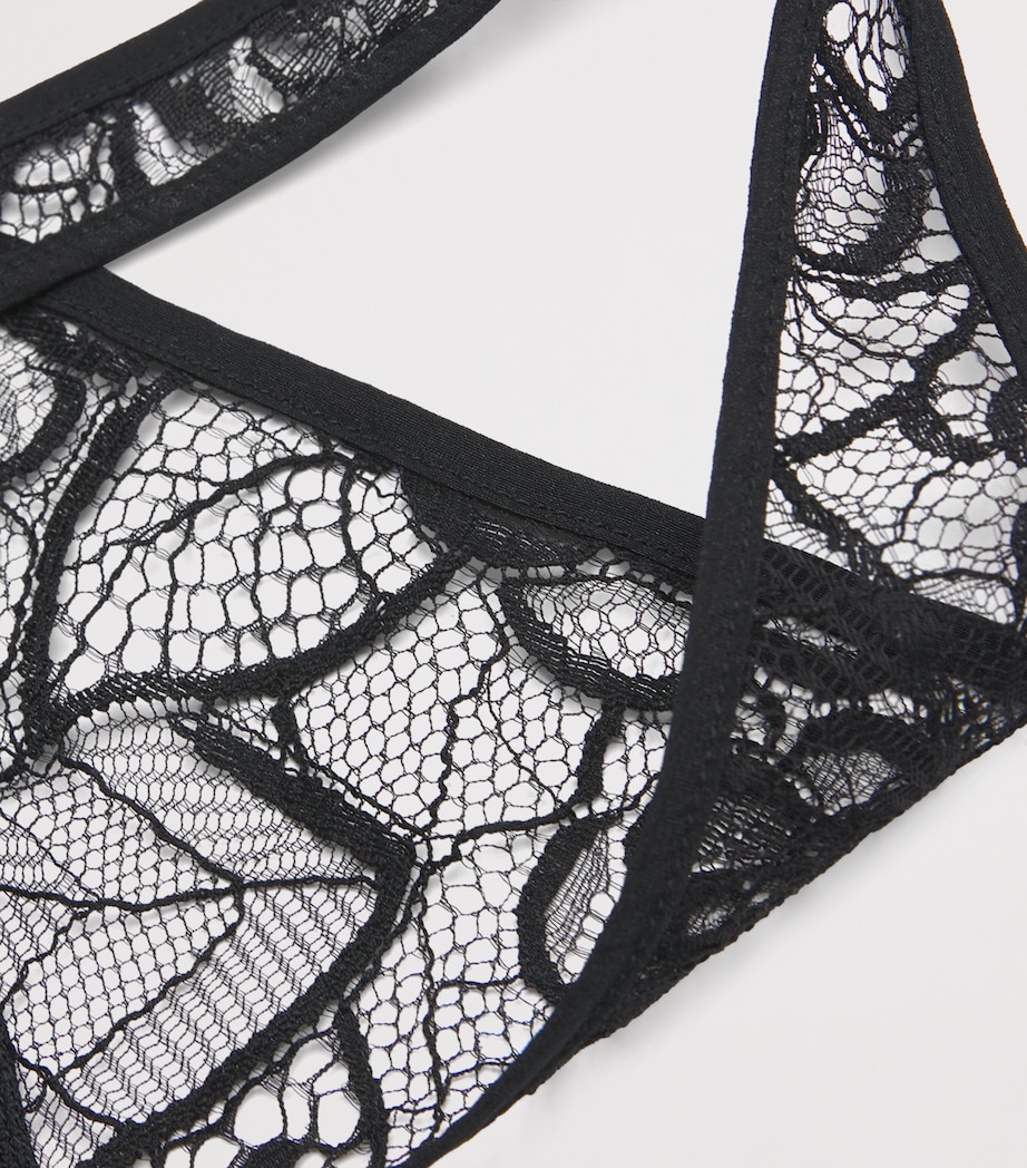 Lace Coquette Thong BLACK Image 4