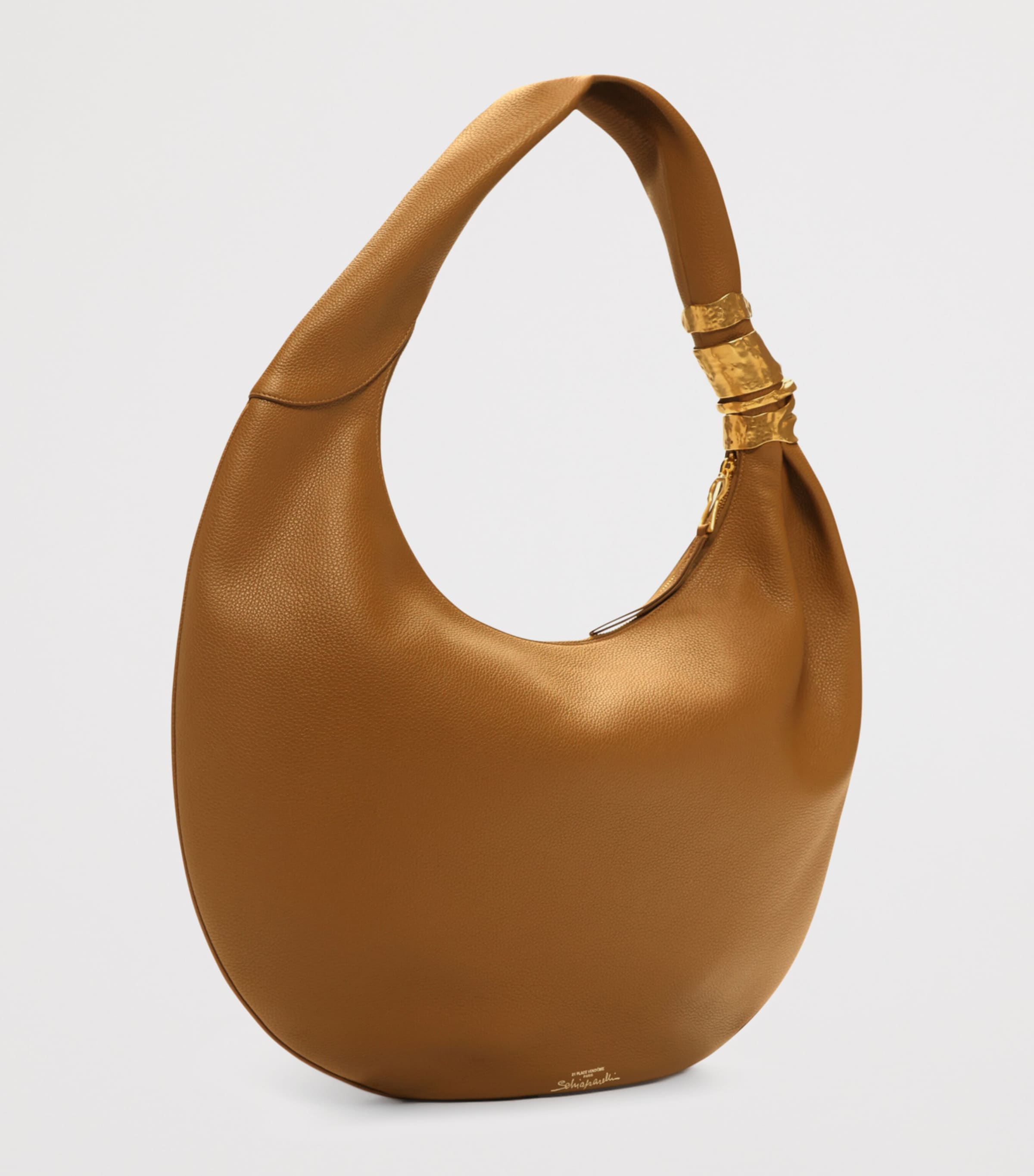 Schiaparelli Large Leather Soufflé Baguette Shoulder Bag Olive Image 5