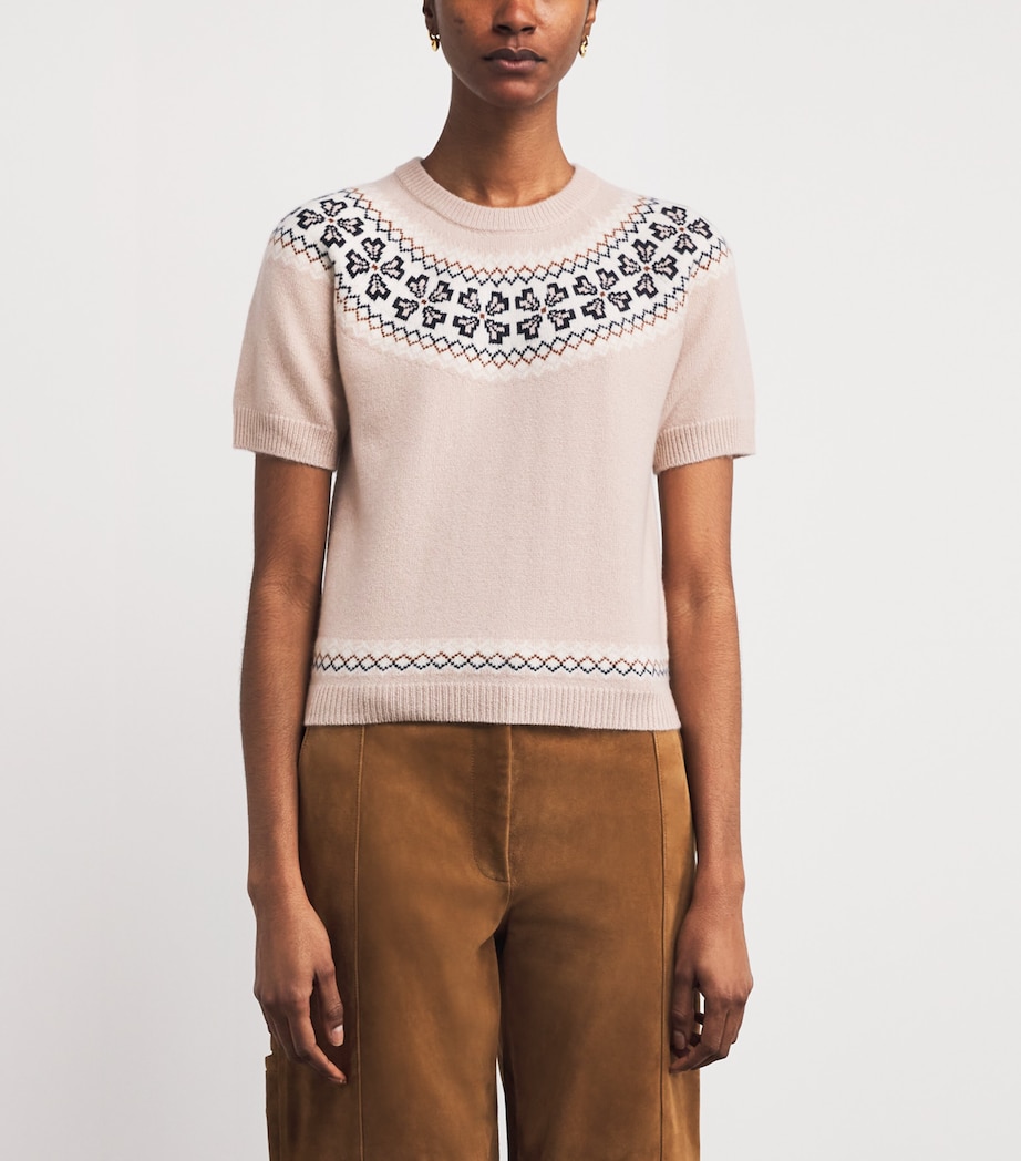 Cashmere Fair Isle Sweater PINK SAND Image 3