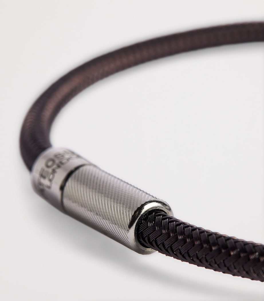 Copper Single-Wrap Braided Bracelet BLACK Image 6