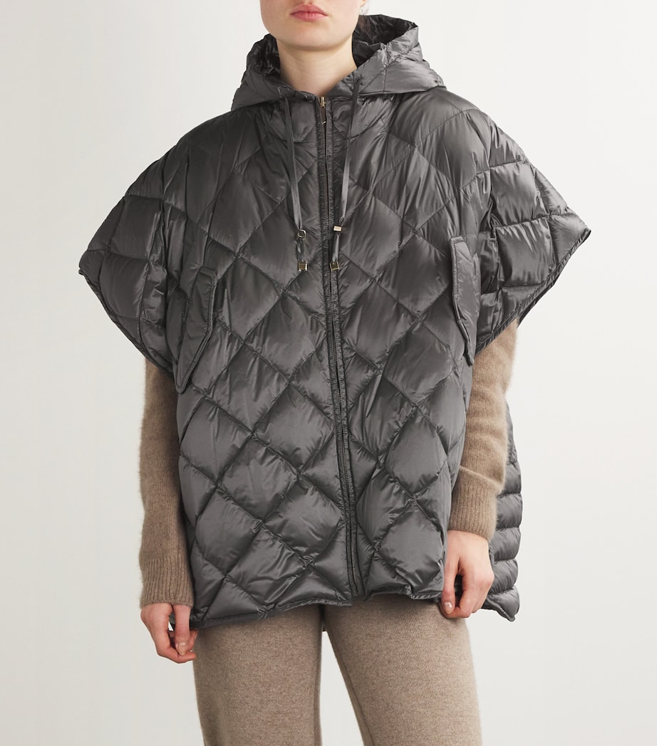 Max Mara Womens The Cube Quilted Jacket Medium Grey Image 3