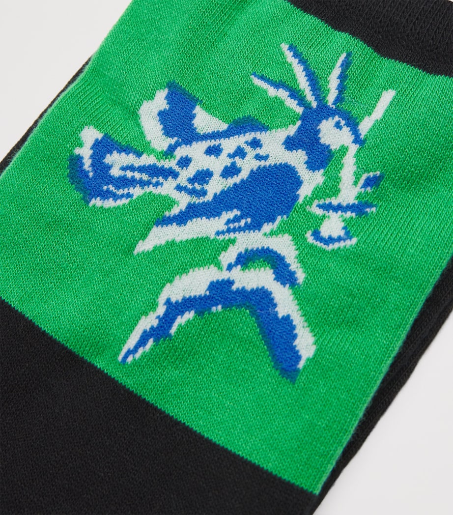 Cotton-Blend Bohemia Socks BLACK Image 2