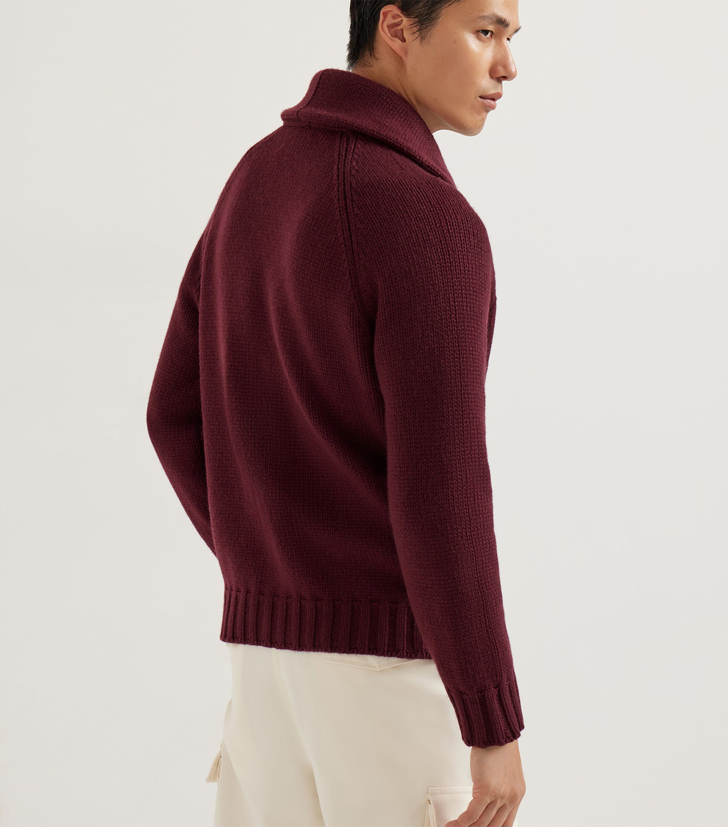 Cashmere Shawl-Collar Cardigan C678 Image 3