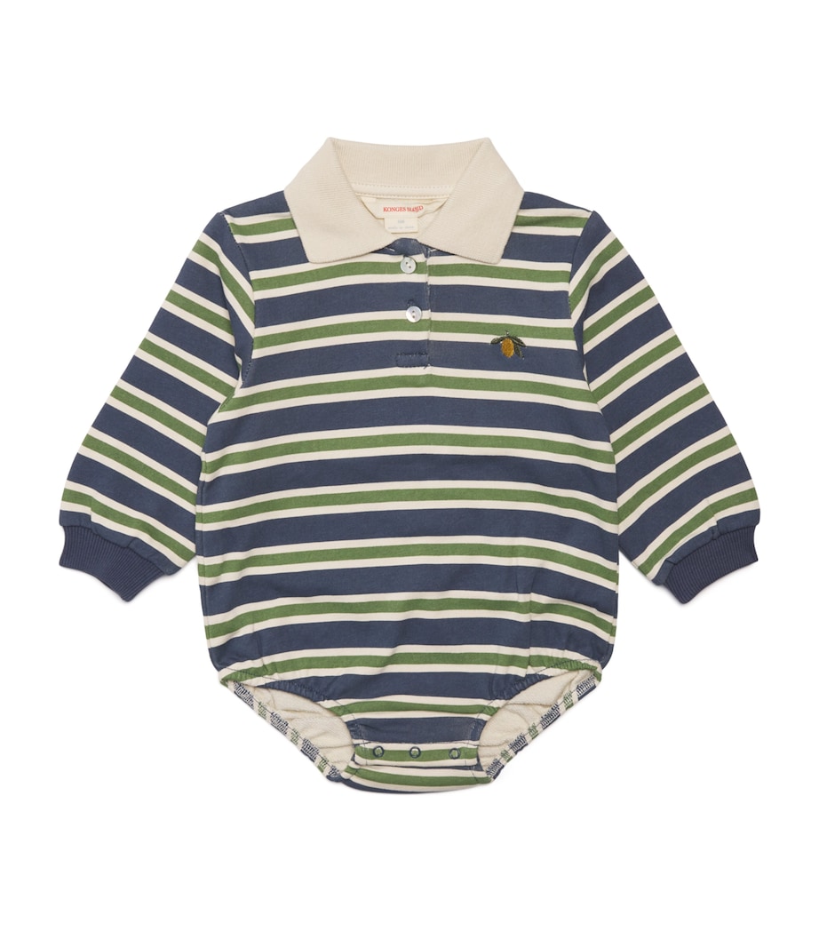 Cotton Stripe Polo Sweater Bodysuit (1-18 Months) P25072 SPELLBOUND Image 1