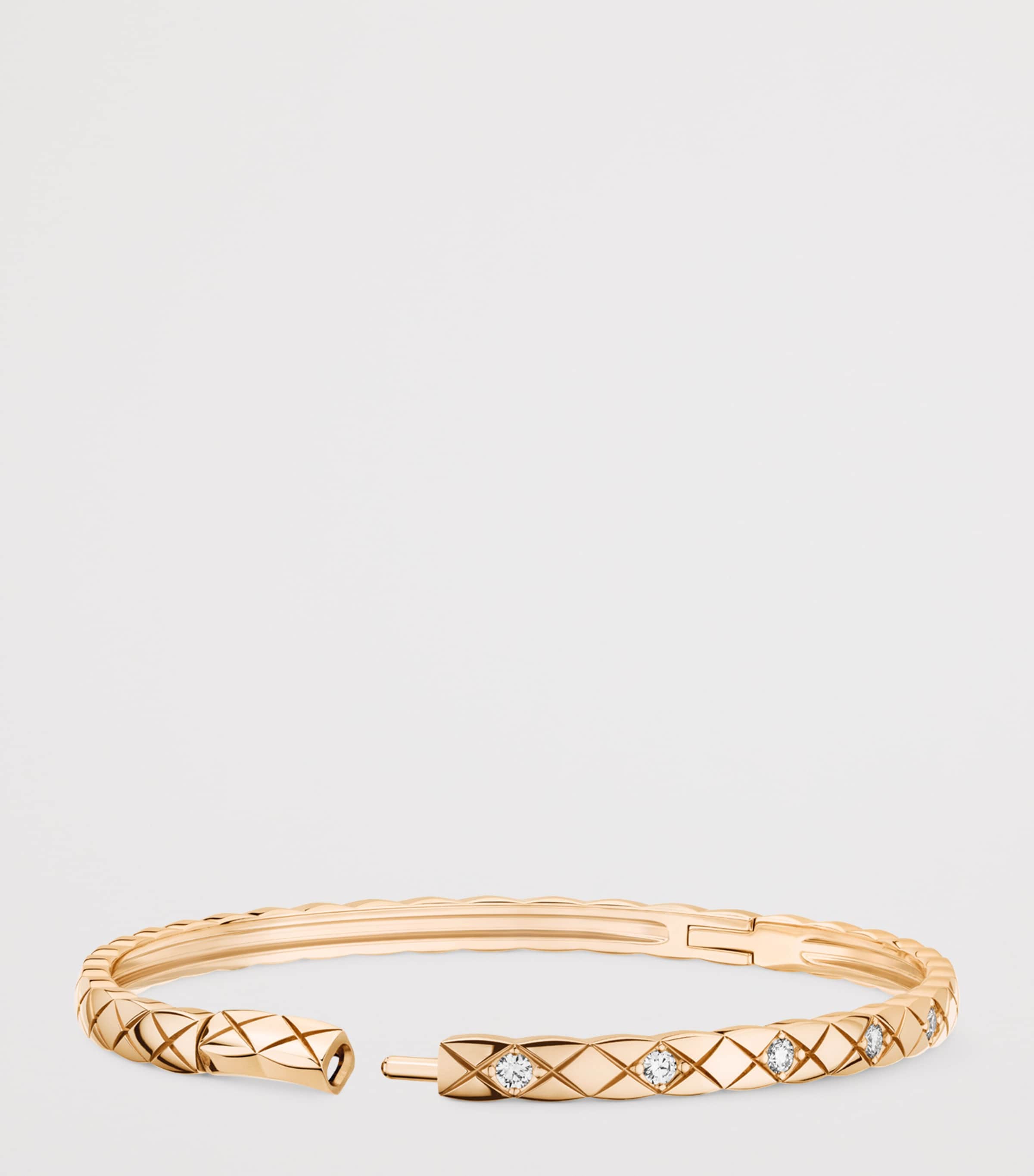 Beige Gold and Diamond Coco Crush Bangle BEIGE Image 3