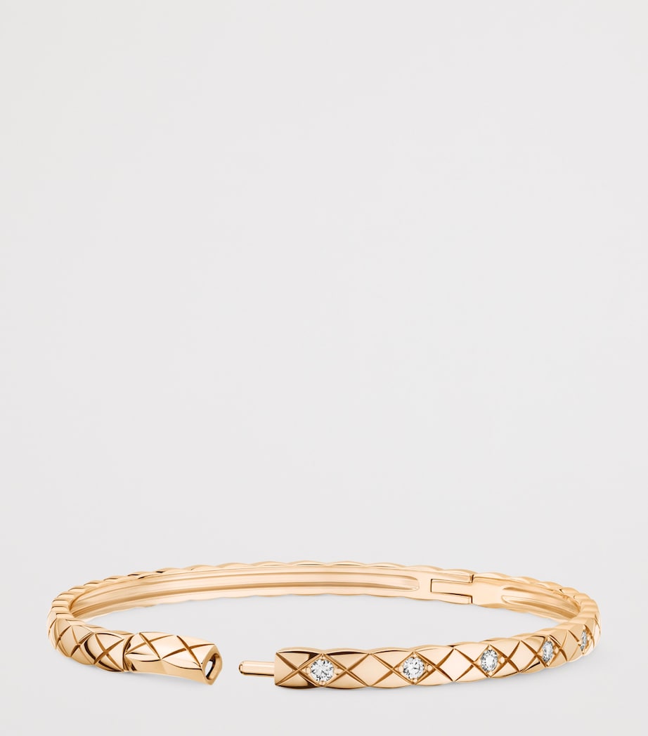 Beige Gold and Diamond Coco Crush Bangle BEIGE Image 3