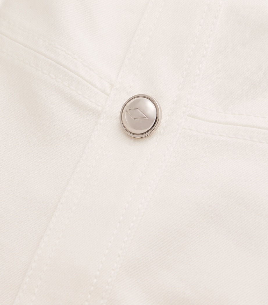 Denim Cassie Midi Dress WHITE Image 4