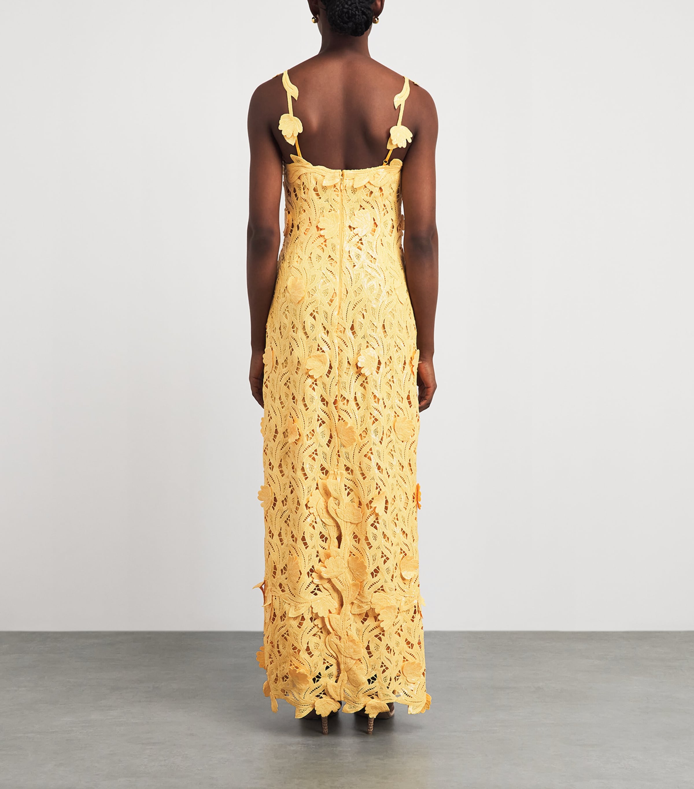 Simkhai Womens Embroidered Sequin Marenna Maxi Dress Mango Image 4