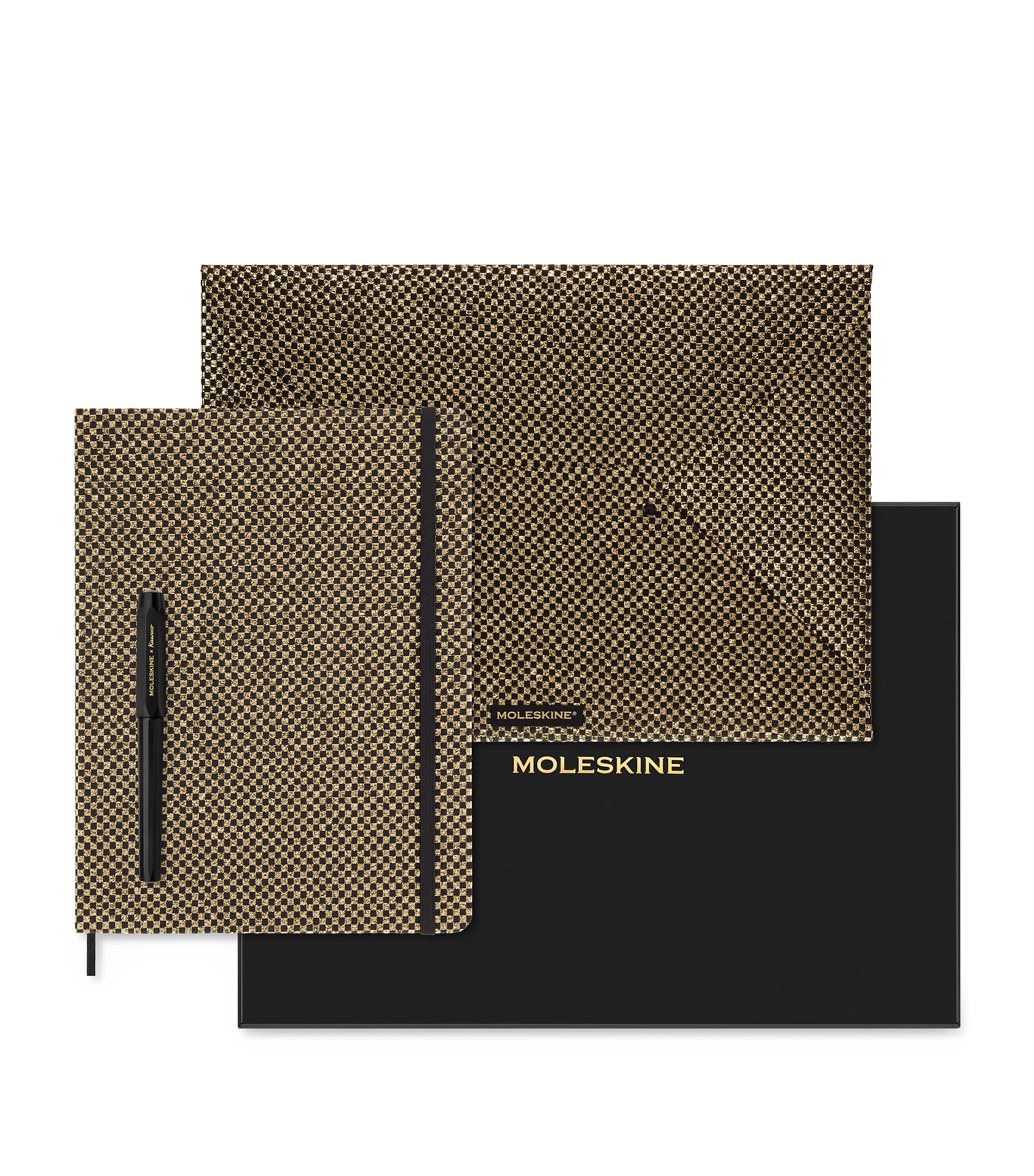 Moleskine Shine Collector's Notebook And Pen Set In Gold