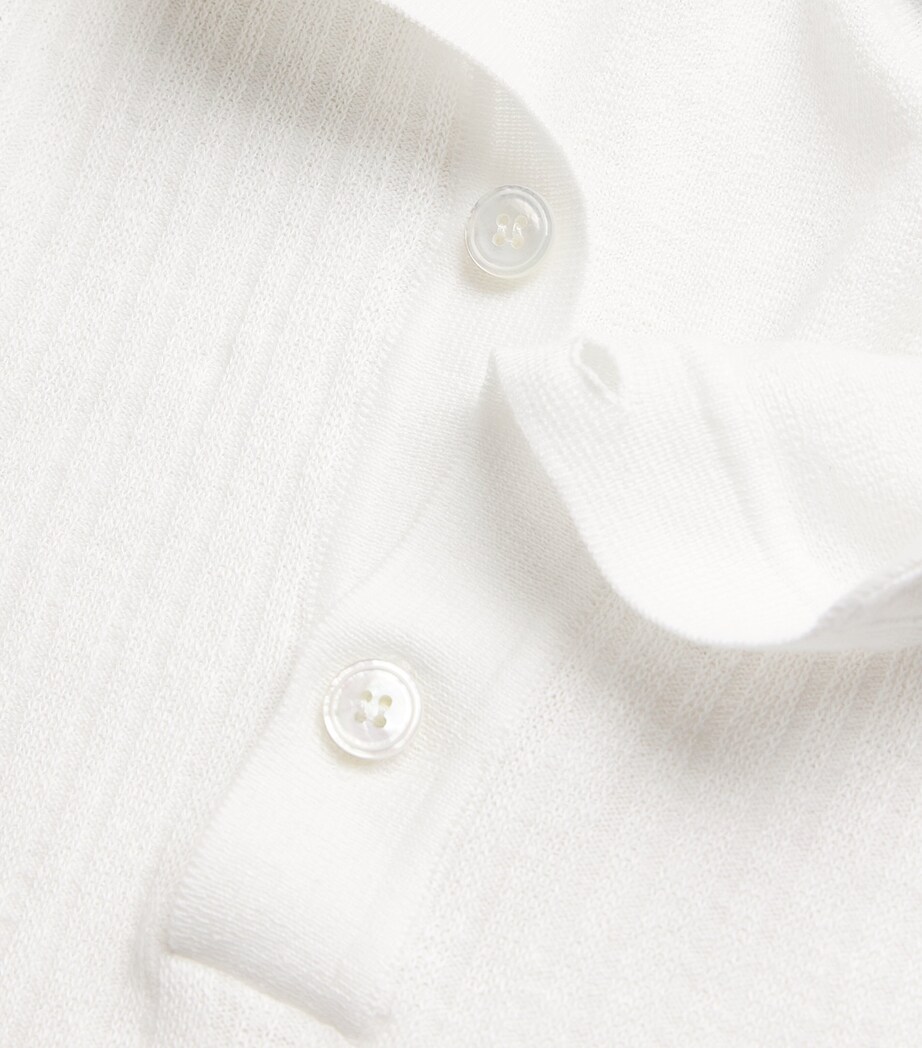Linen-Cotton Knitted Polo Shirt 100 Image 5